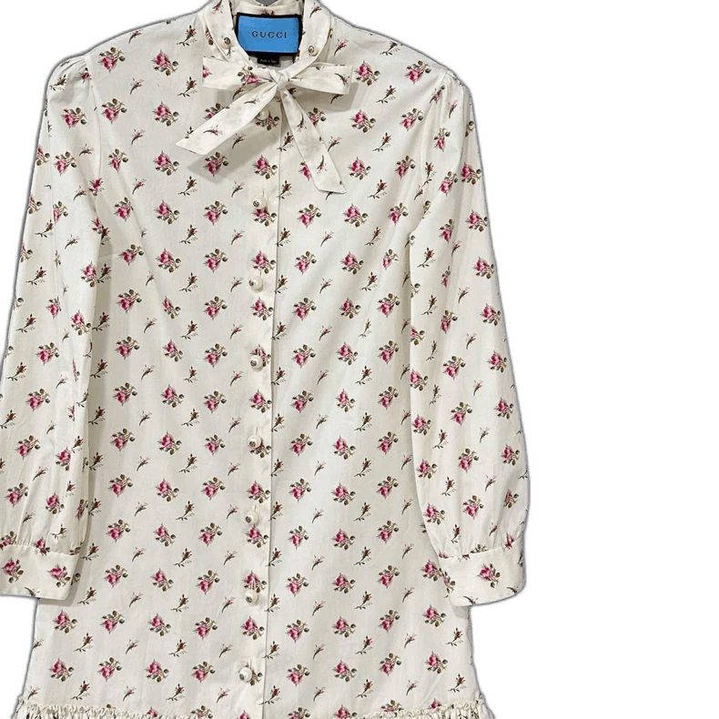 Gucci Cherry Print Bow Tie Dress by Gucci Size S / US 4 / IT 40 - 1 Thumbnail