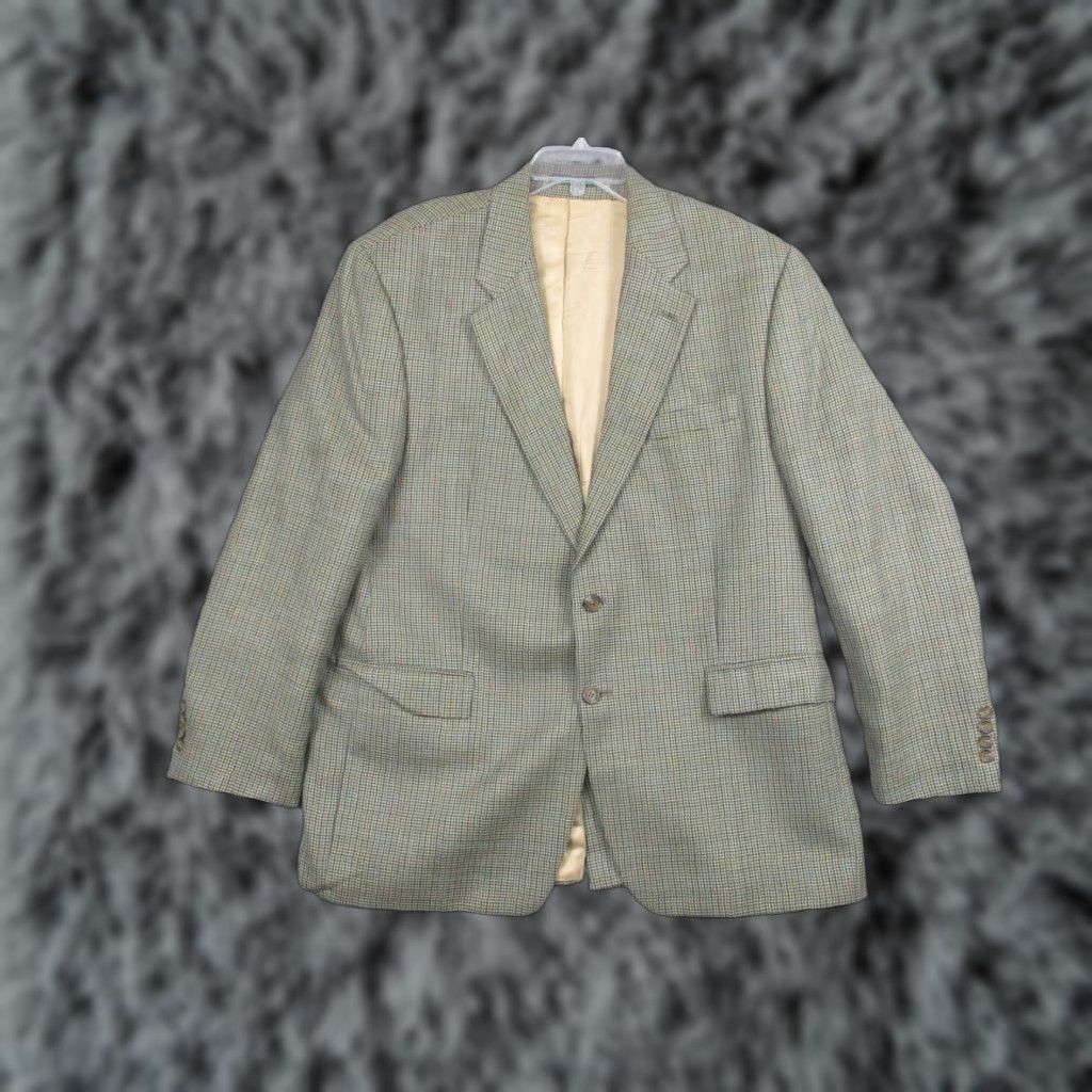 Ralph Lauren Lauren Ralph Lauren Blazer Mens Medium Brown Tweed Check Sport Coat Made Canada Size 40R - 1 Thumbnail