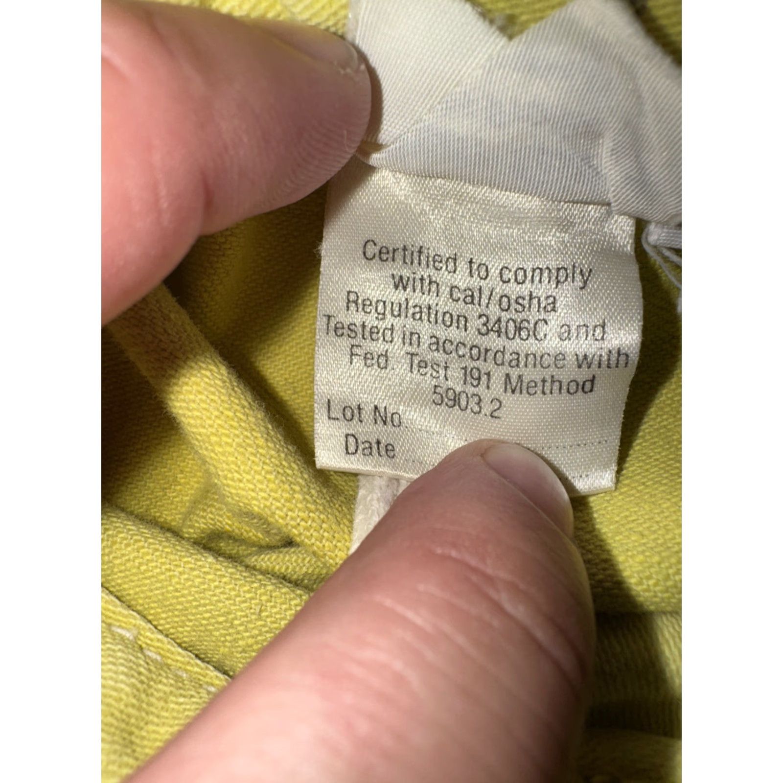 Vintage VINTAGE Star Glove Firefighter Chore Jacket USA Made Distressed Workwear M Yellow Men's Jacket Size US M / EU 48-50 / 2 - 4 Thumbnail