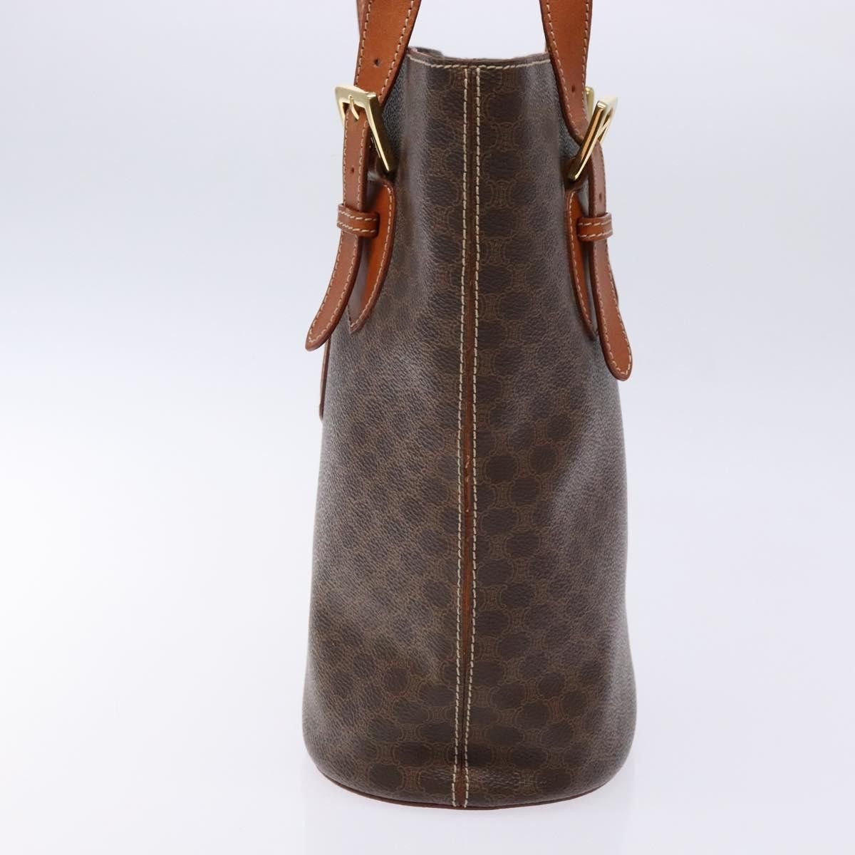 Celine CELINE Macadam Canvas Hand Bag Pvc Leather Brown Gold Size ONE SIZE - 4 Thumbnail
