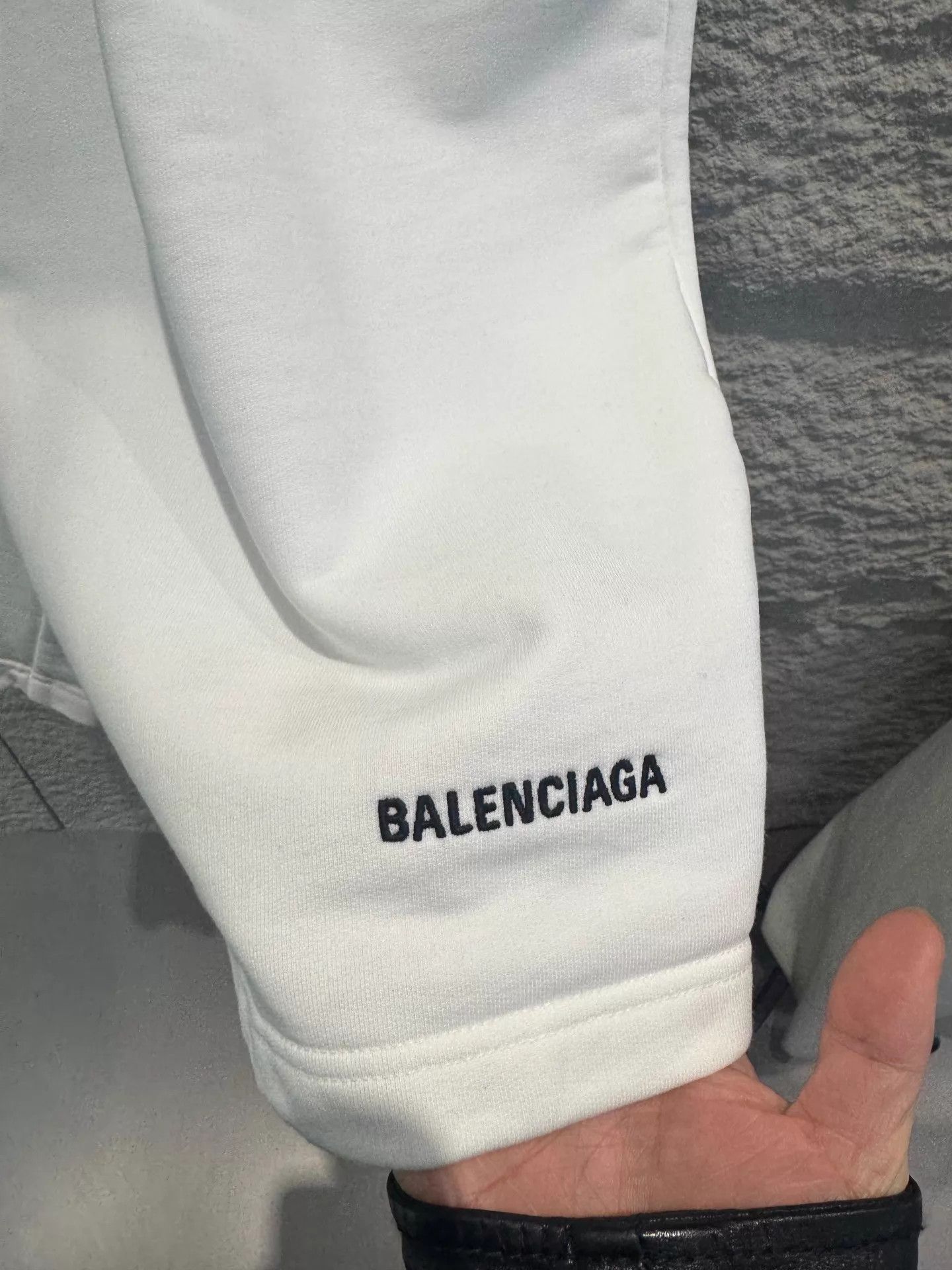 Balenciaga Balenciaga 24SS White Logo Embroidered Shorts S Size US 29 - 3 Thumbnail