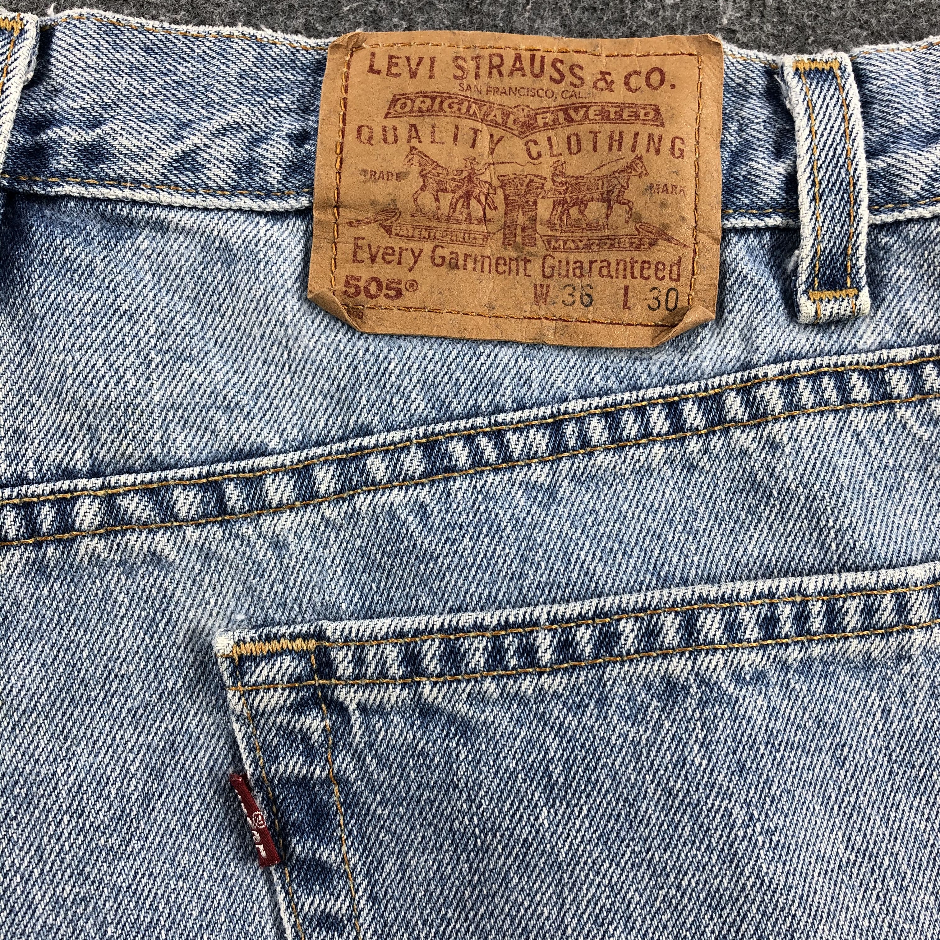 Levi's × Vintage Vintage 90s Light Wash Levis 505 Jeans-JM718 Size US 34 / EU 50 - 5 Thumbnail