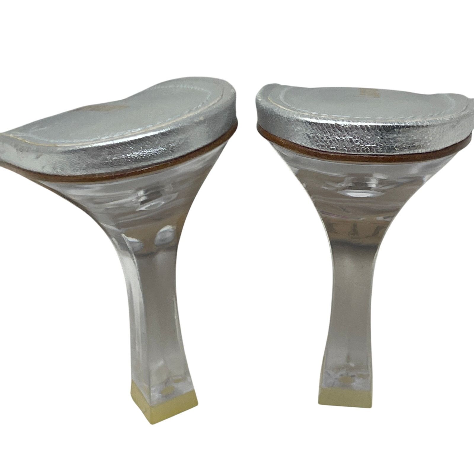 Other New Larroude The Mariah Clear Vinyl Bow Sandals Heels Sz 7 Size US 7 / IT 37 - 9 Thumbnail