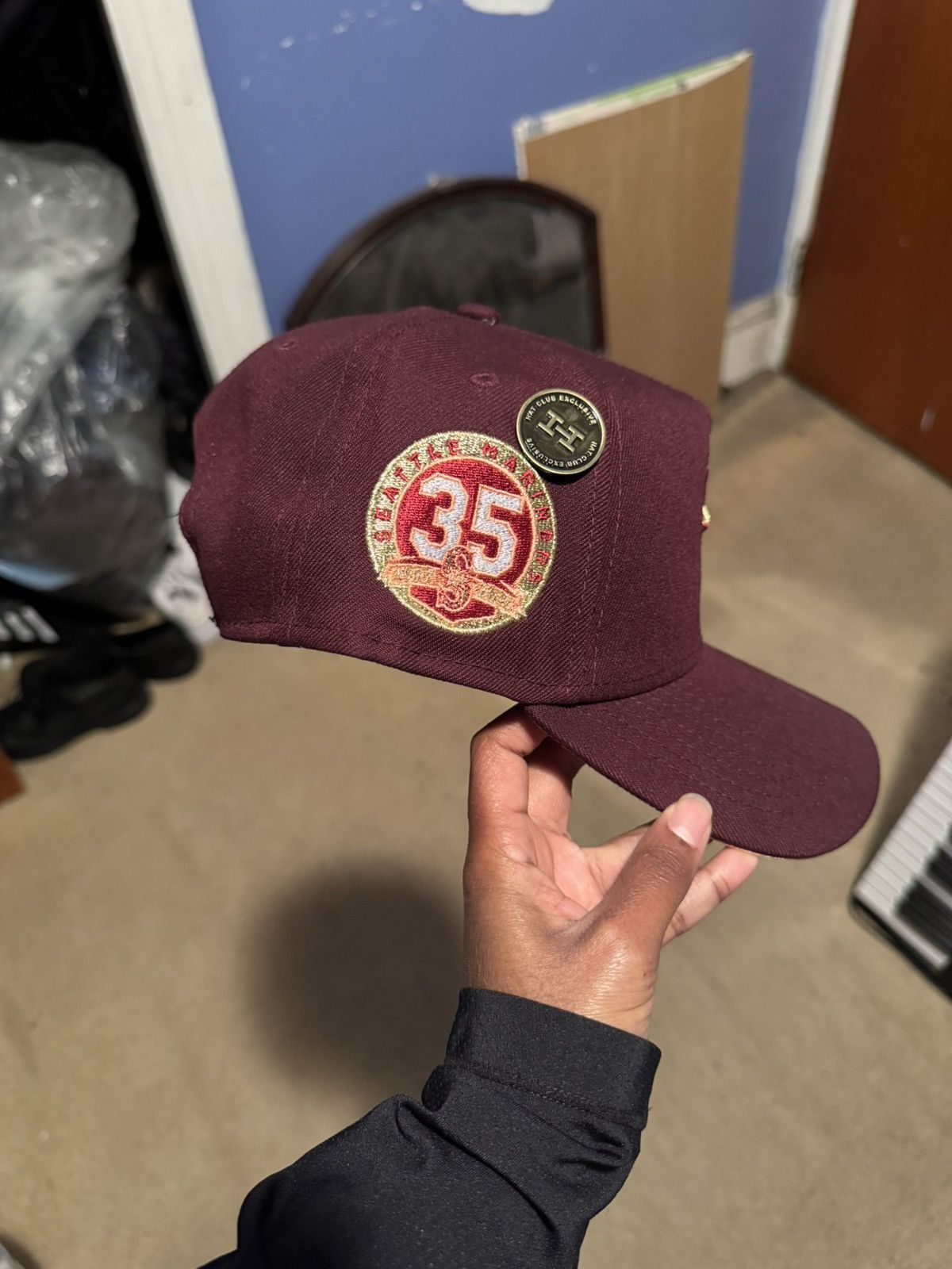 New Era Seattle Mariners Maroon Peach UV 9Forty A-Frame Size ONE SIZE - 2 Thumbnail