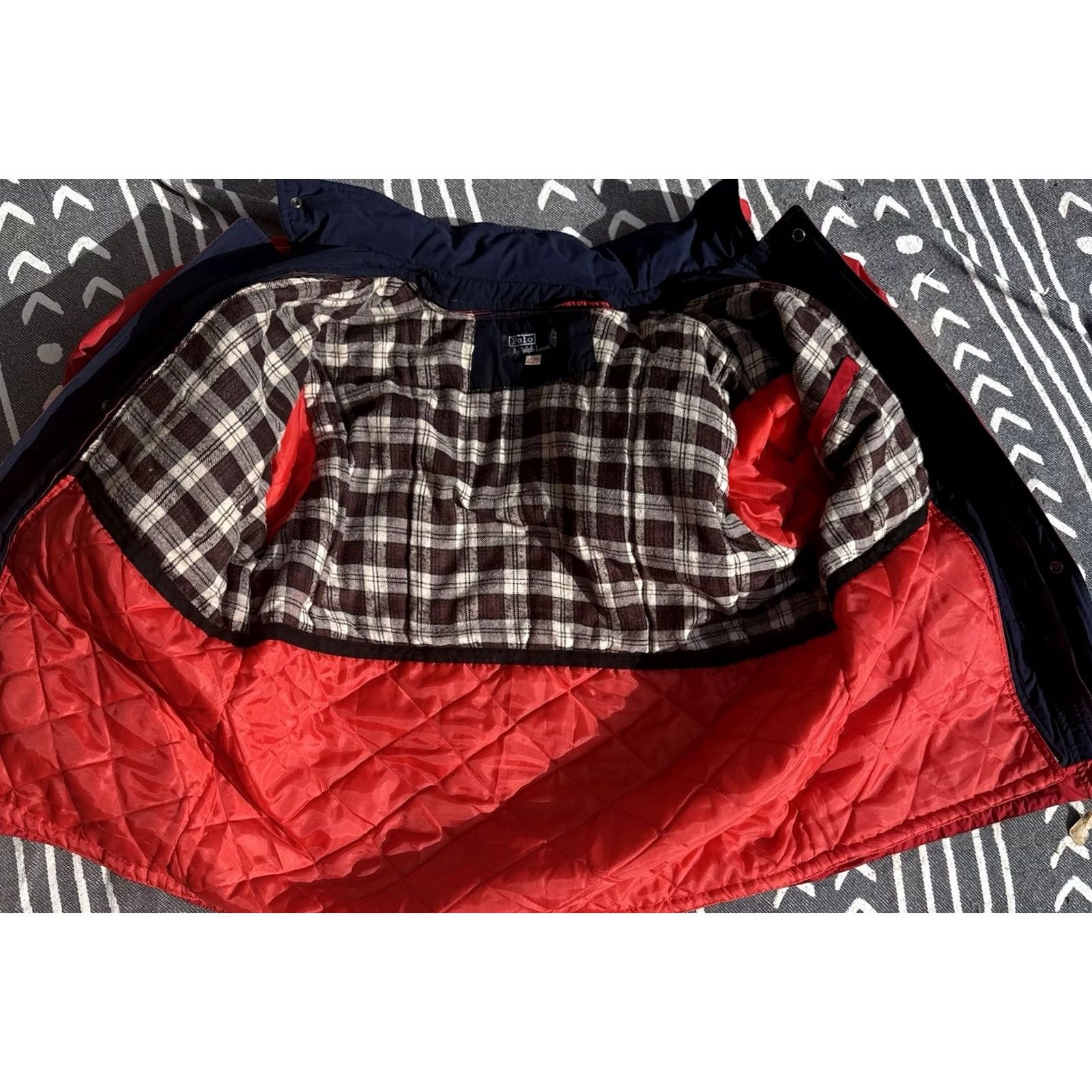 Ralph Lauren VINTAGE? No. Polo Ralph Lauren Jacket Regular Large Red Insulated Puffer Blanket Lined Men Size US L / EU 52-54 / 3 - 3 Thumbnail