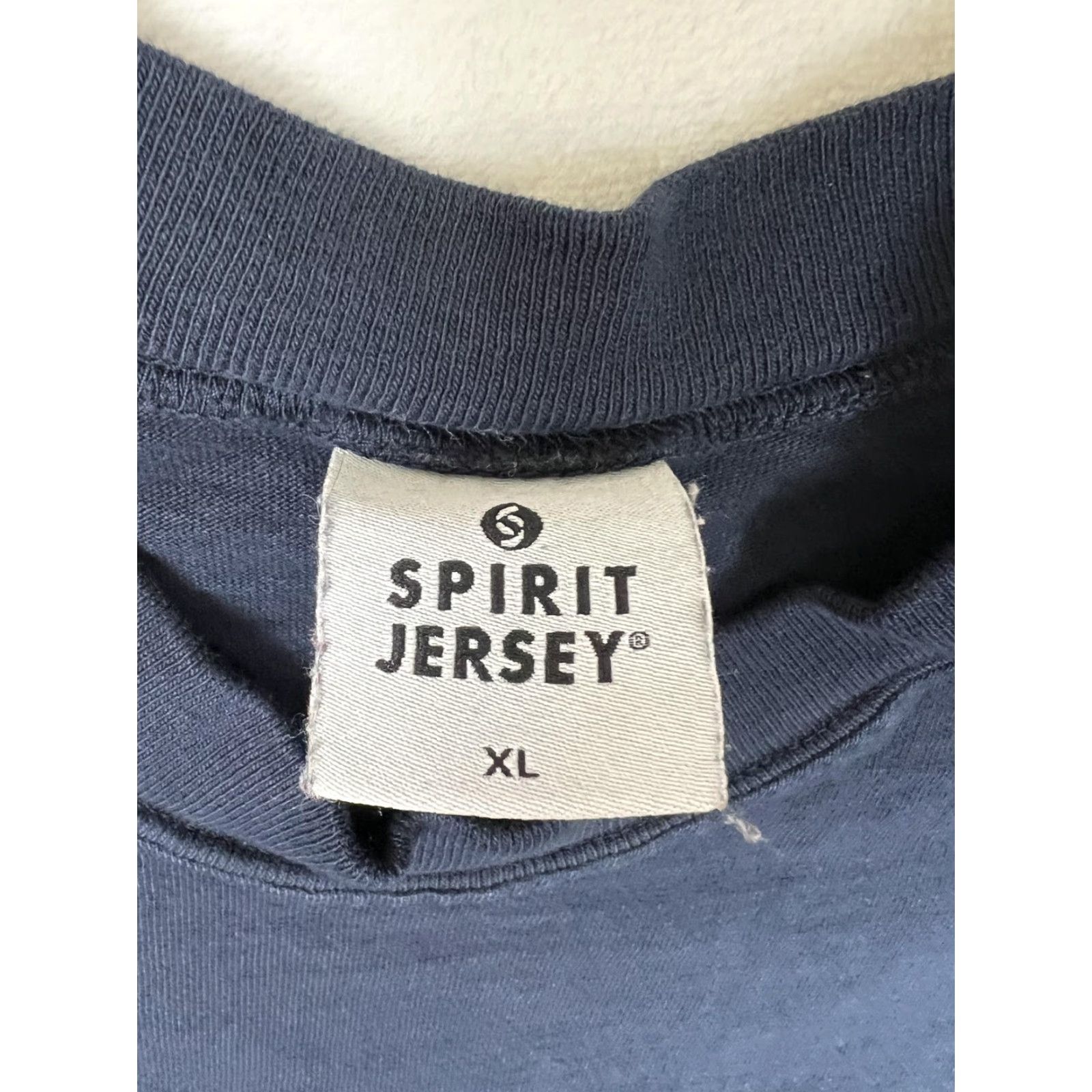 ESPIRIT Spirit Jersey Shirt Mens Long Sleeve XL Navy Blue Mandalay Beach California Crew Neck Graphic Print 90s Travel Coast Beach Size US XL / EU 56 / 4 - 5 Thumbnail