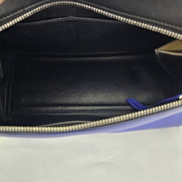 Celine Céline Edge Colorblock Leather Top Handle Handbag Purple Size ONE SIZE - 9 Thumbnail