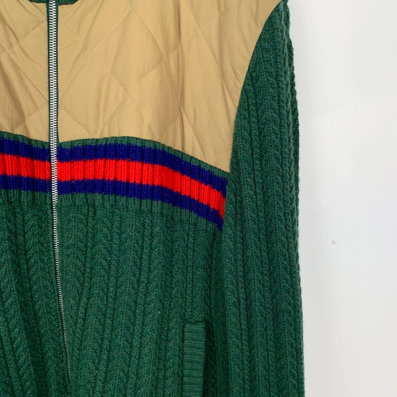 Gucci Gucci Knit Jacket Colorblock Zip-Up with Stand Collar (L) Size US L / EU 52-54 / 3 - 6 Thumbnail