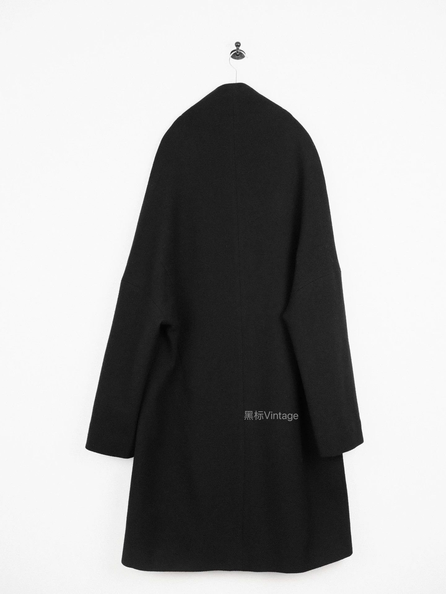 Yohji Yamamoto Yohji Noir 04AW Vintage Women's Collarless Oversized Coat Size L / US 10 / IT 46 - 3 Thumbnail