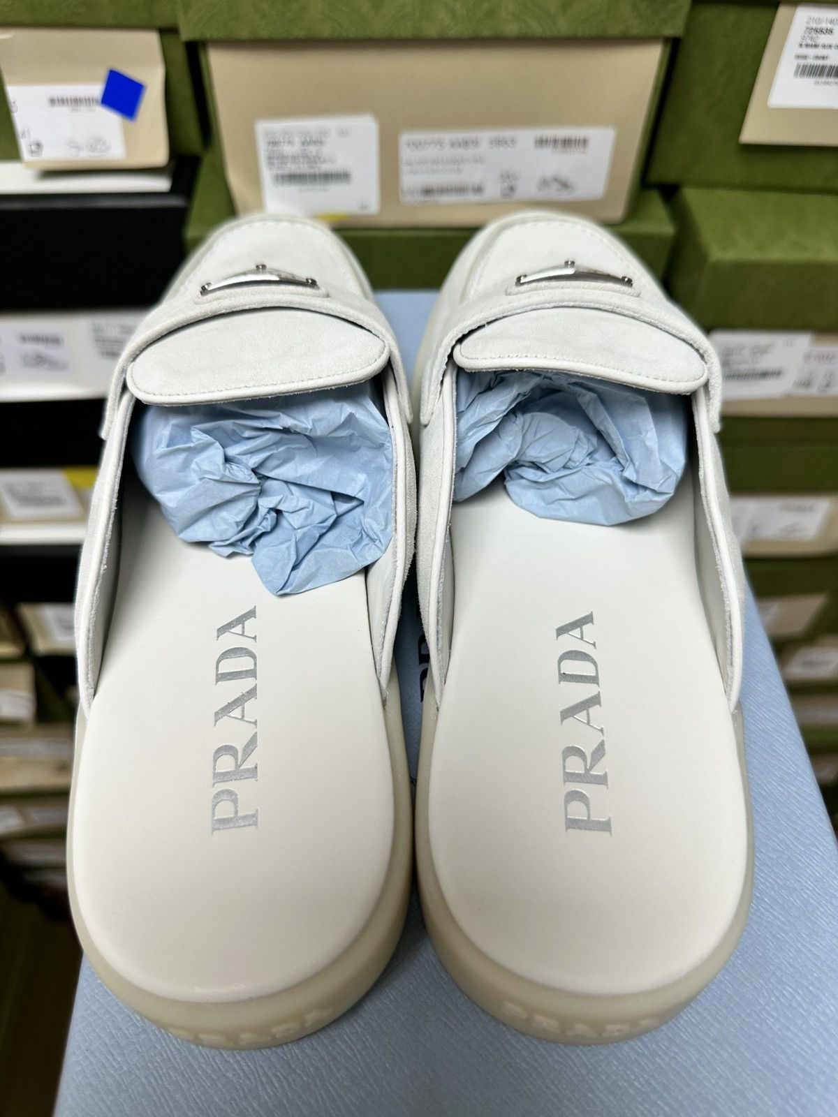 Prada PRADA - Suede mules 950$**** - 38.5 Size US 8.5 / IT 38.5 - 4 Thumbnail