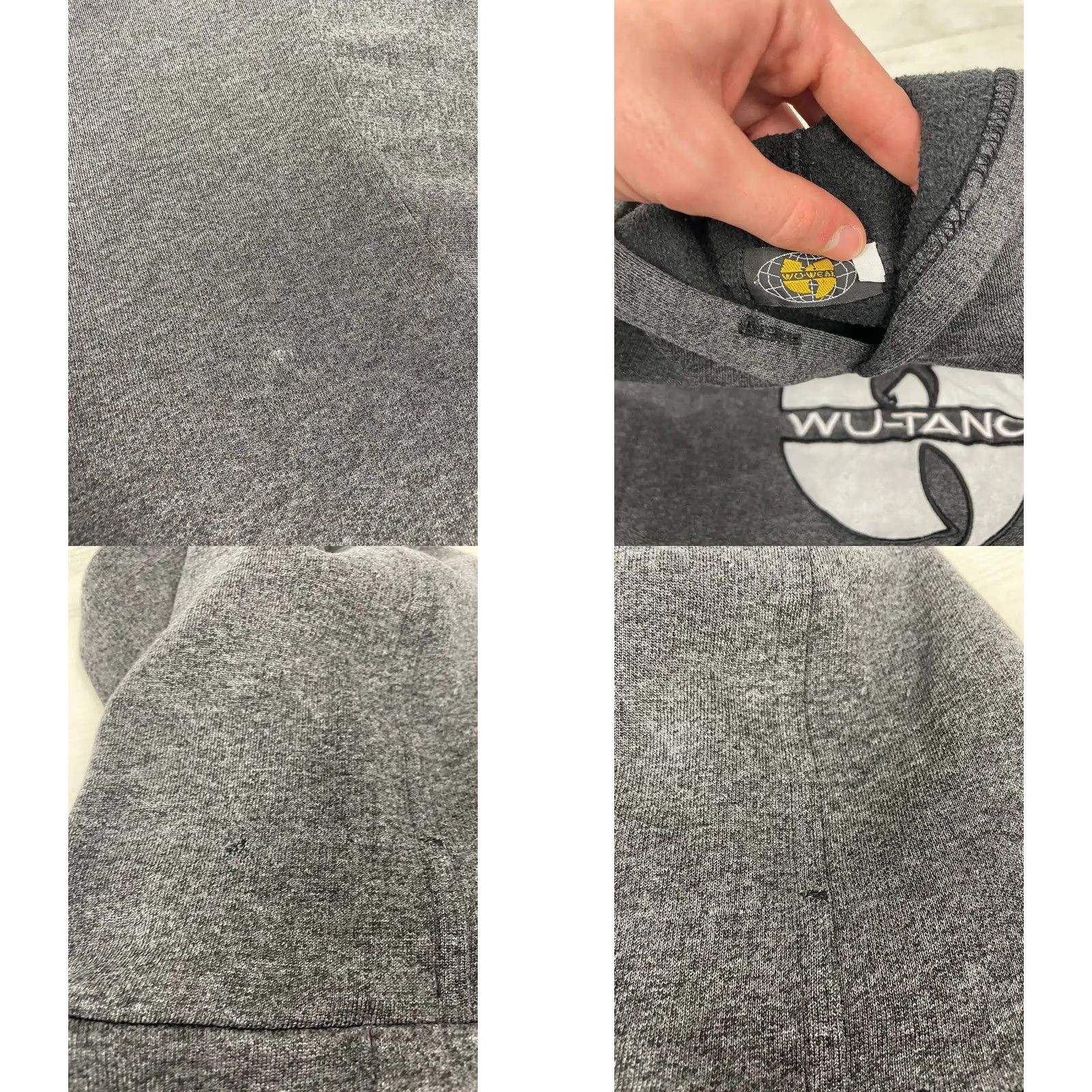 Vintage VINTAGE Wu Wear Wu Tang Clan Hoodie Men XL Gray 90s Pullover Hooded Sweatshirt Size US XL / EU 56 / 4 - 9 Thumbnail