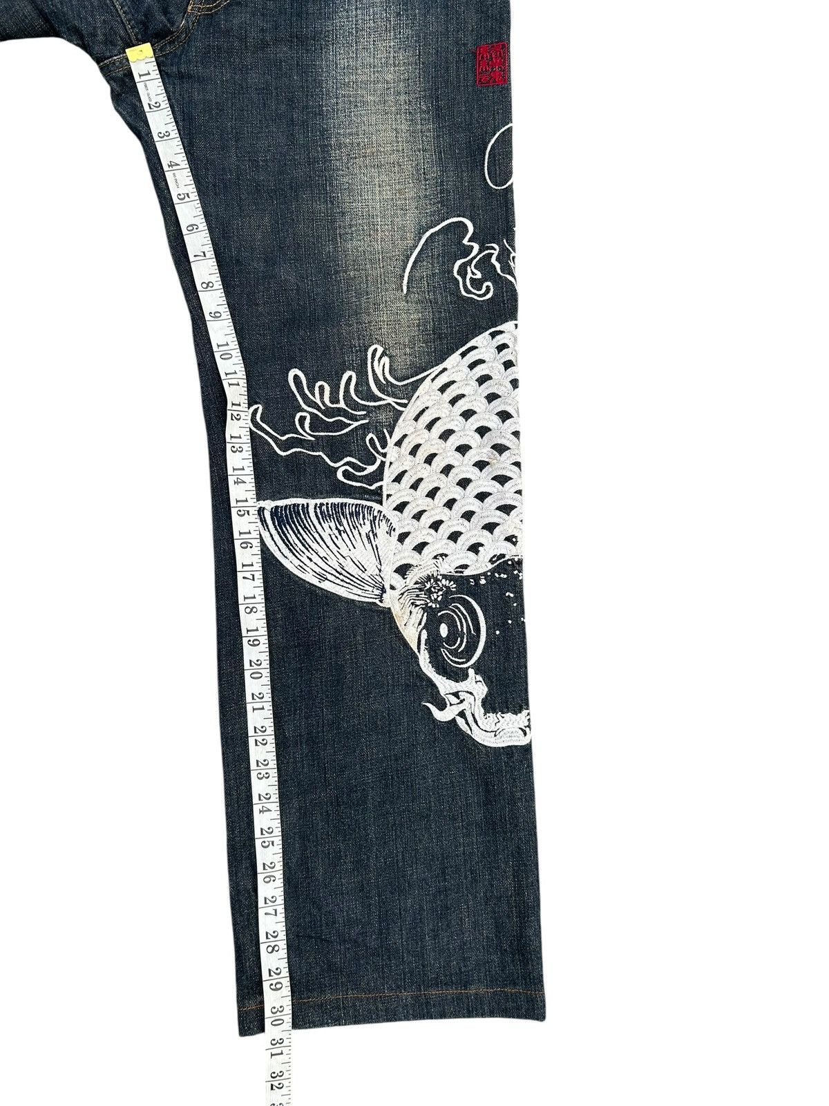 Kapital Karakuri Tamashii embroidery Rusty Japanese Denim Jeans Size US 34 / EU 50 - 19 Thumbnail