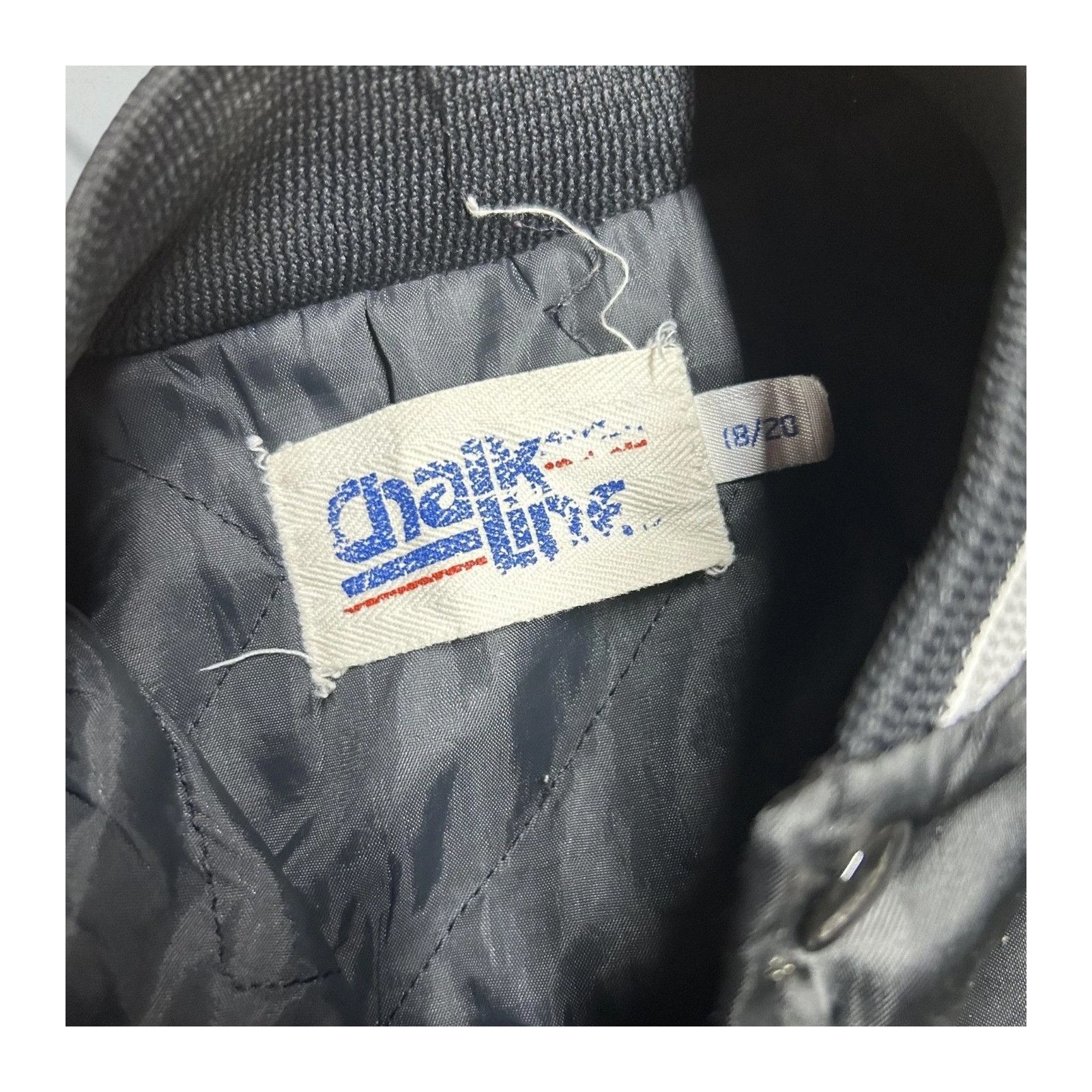Chalk Line Vintage 80's NFL Raiders Chalk Line Satin Jacket Medium Blac Size US M / EU 48-50 / 2 - 2 Thumbnail