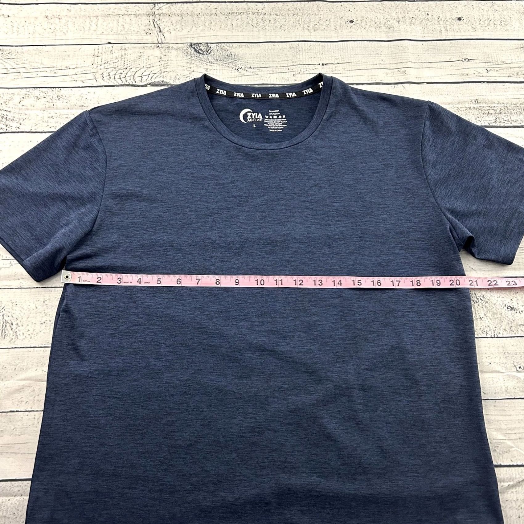 Vintage Zyia Active Short Sleeve T-Shirt Men's L 100% Polyester Navy Blue Athletic Moisture Wicking Running & Jogging Size US L / EU 52-54 / 3 - 3 Thumbnail