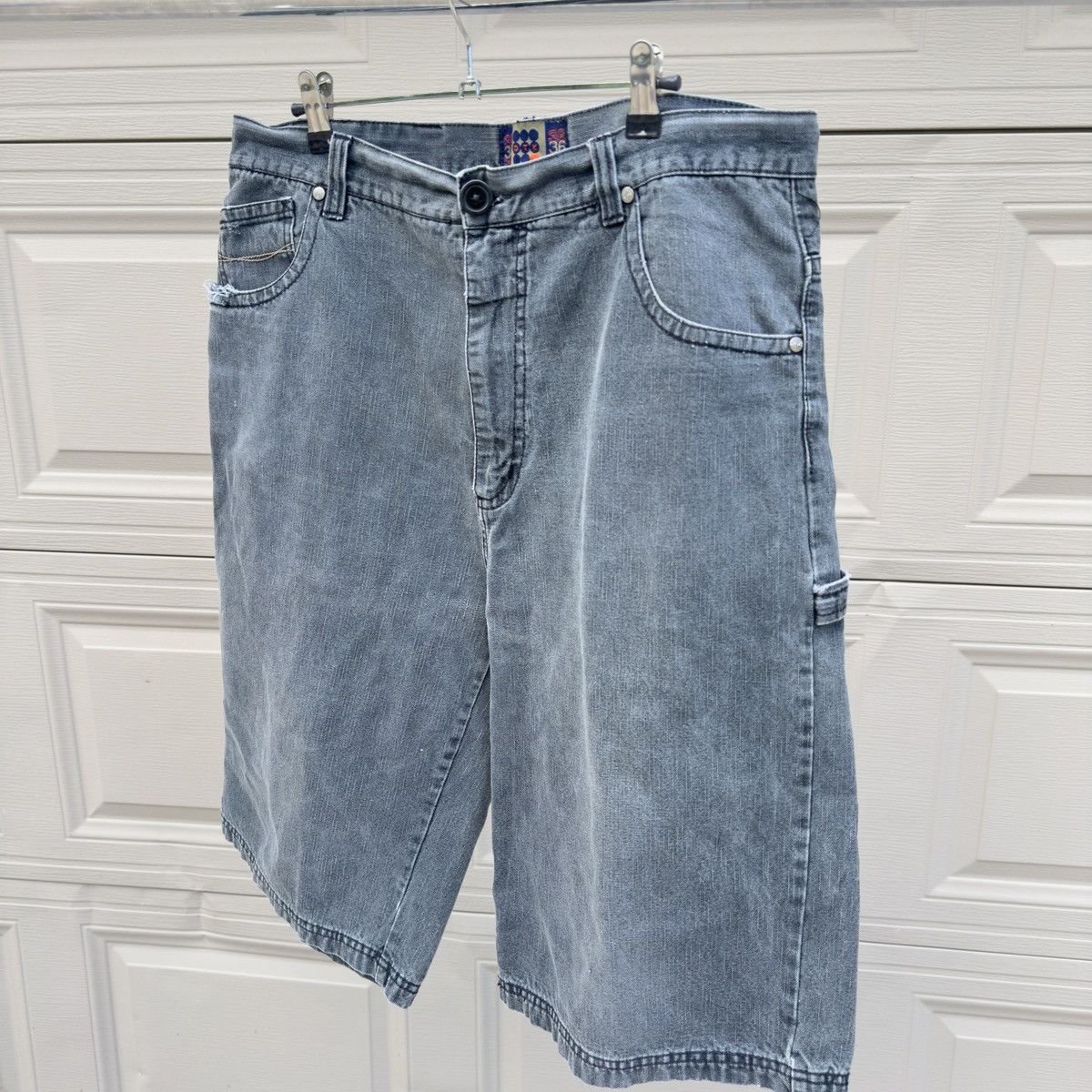 Vintage Faded Thrashed Distressed Y2K Black Skater Shorts ERD Grunge Size US 36 / EU 52 - 7 Thumbnail
