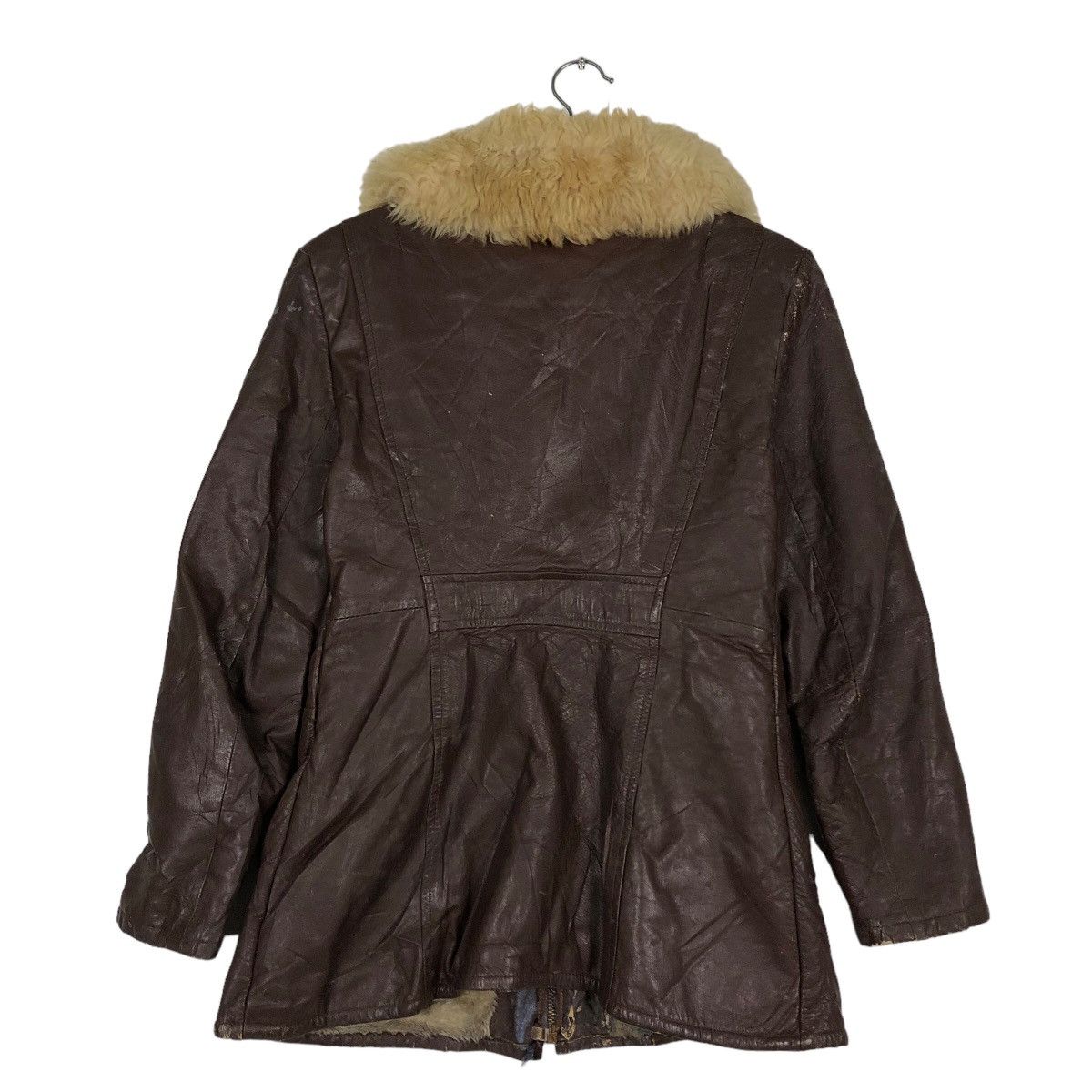 Japanese Brand 🔥Vintage Leather Jacket Biker Mink Fur Collar Racing Size US M / EU 48-50 / 2 - 8 Thumbnail