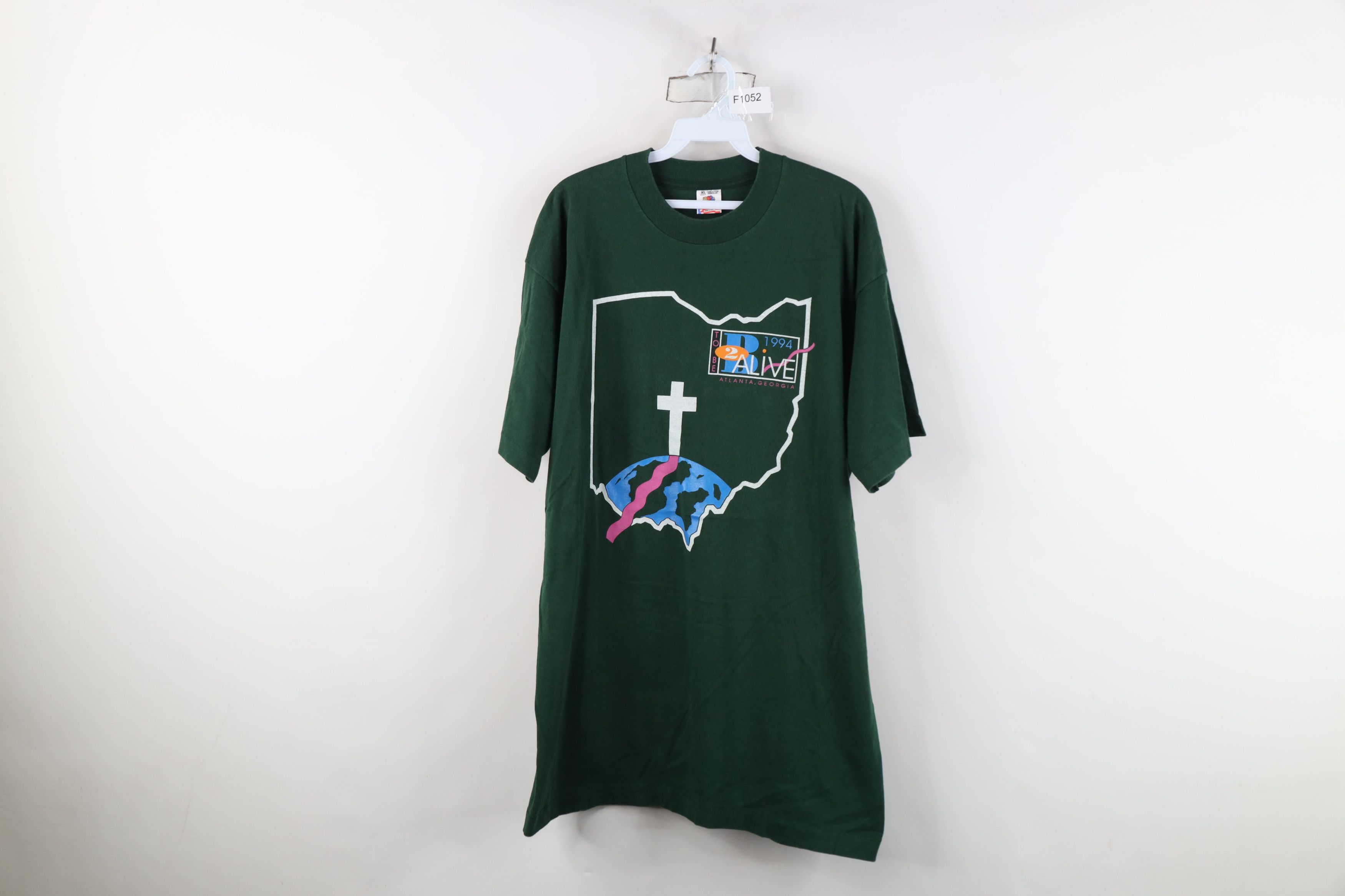 Vintage Vintage 90s Christianity Jesus Short Sleeve T-Shirt USA Size US XL / EU 56 / 4 - 1 Thumbnail