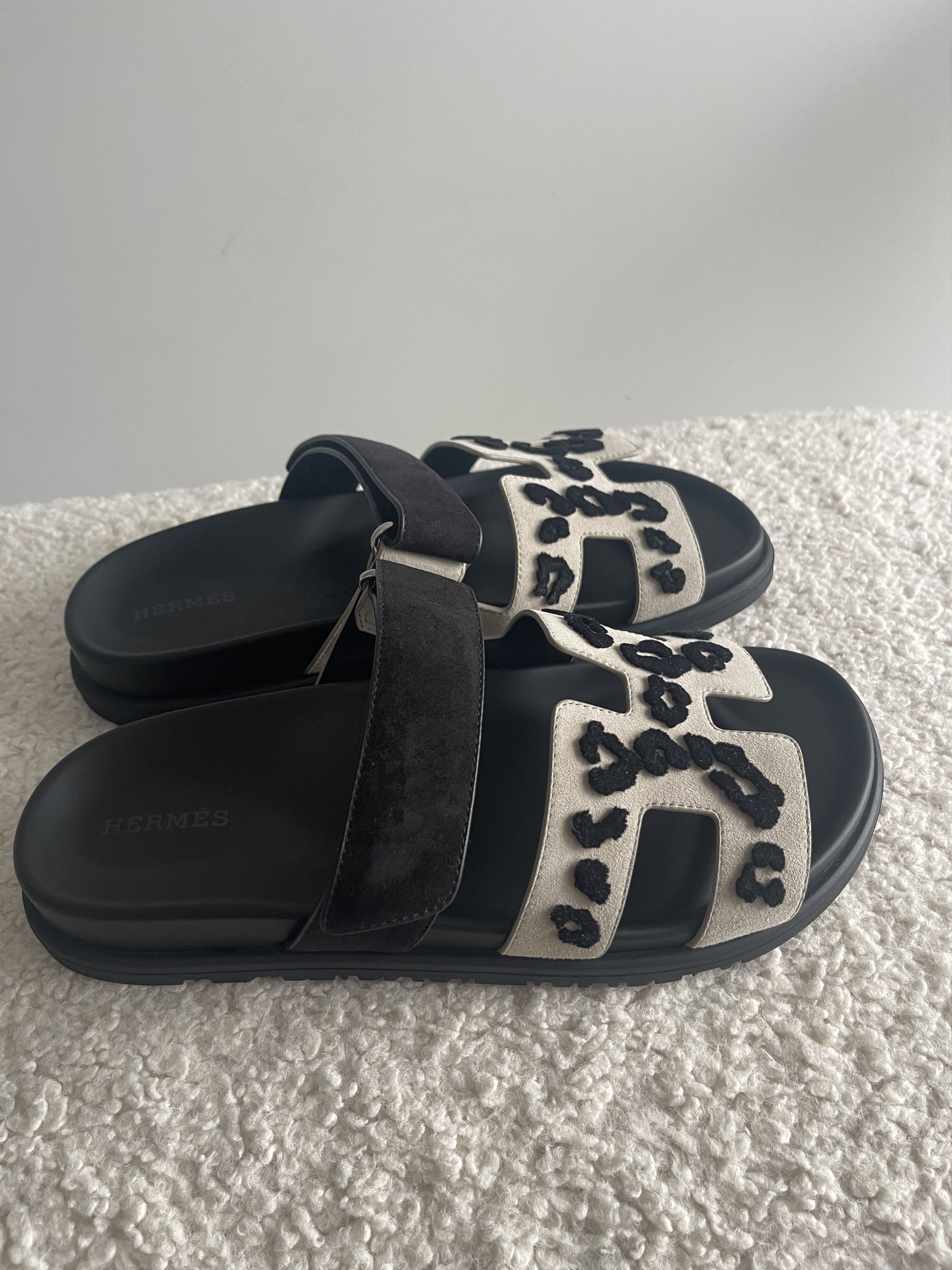 Hermes Hermes Sandal CHYPRE GOAT VELVET Size US 8 / IT 38 - 2 Thumbnail