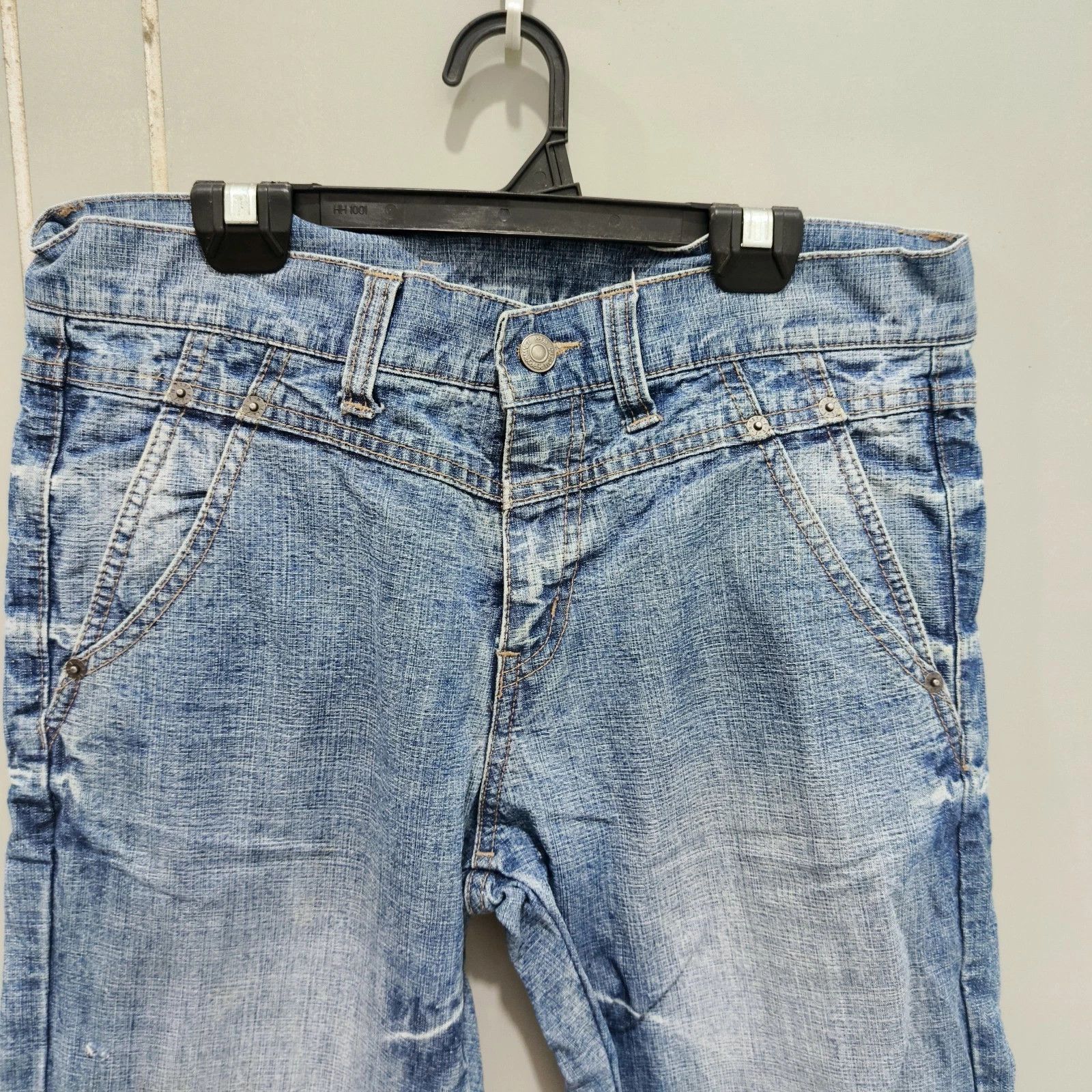 PPFM PPFM Faded Denim Jeans Distressed Y2K Streetwear Size US 34 / EU 50 - 3 Thumbnail