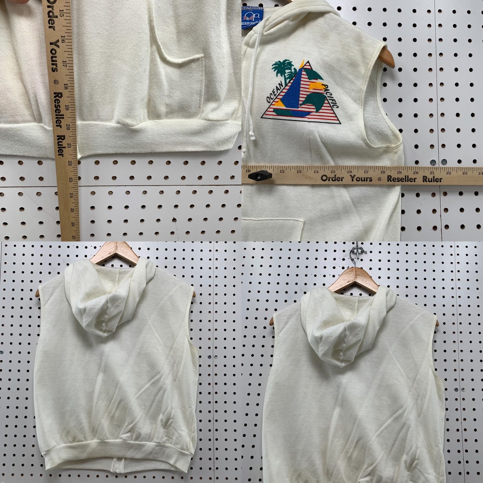 Ocean Pacific VINTAGE Ocean Pacific Zip Hoodie Beige XS Adult Mens Surf Made USA 19x22 Size US XS / EU 42 / 0 - 9 Thumbnail