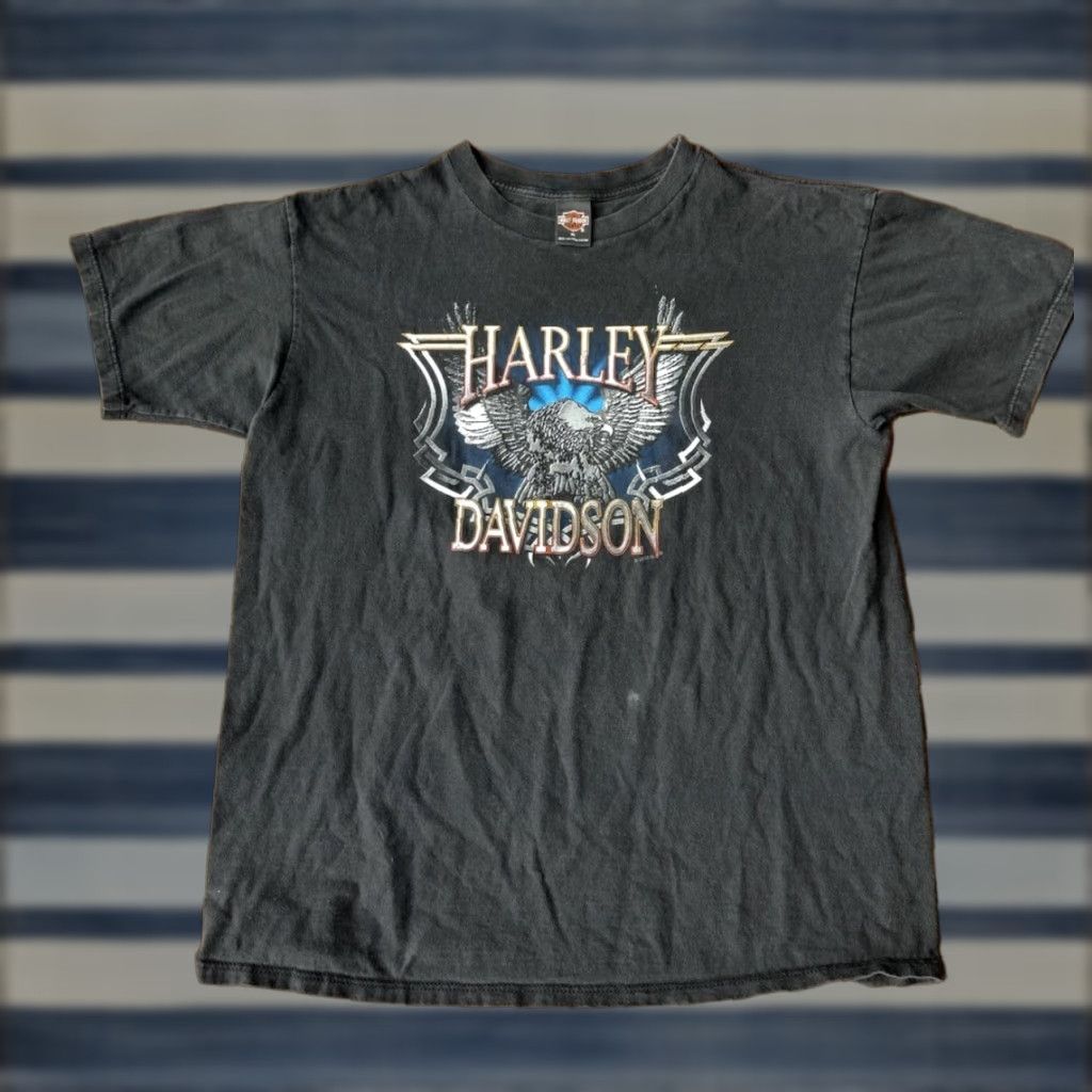 Harley Davidson VINTAGE Harley-Davidson Eagle Winchester T-Shirt XL Men Black Biker Motorcycle USA 90s Tee Size US XL / EU 56 / 4 - 1 Thumbnail
