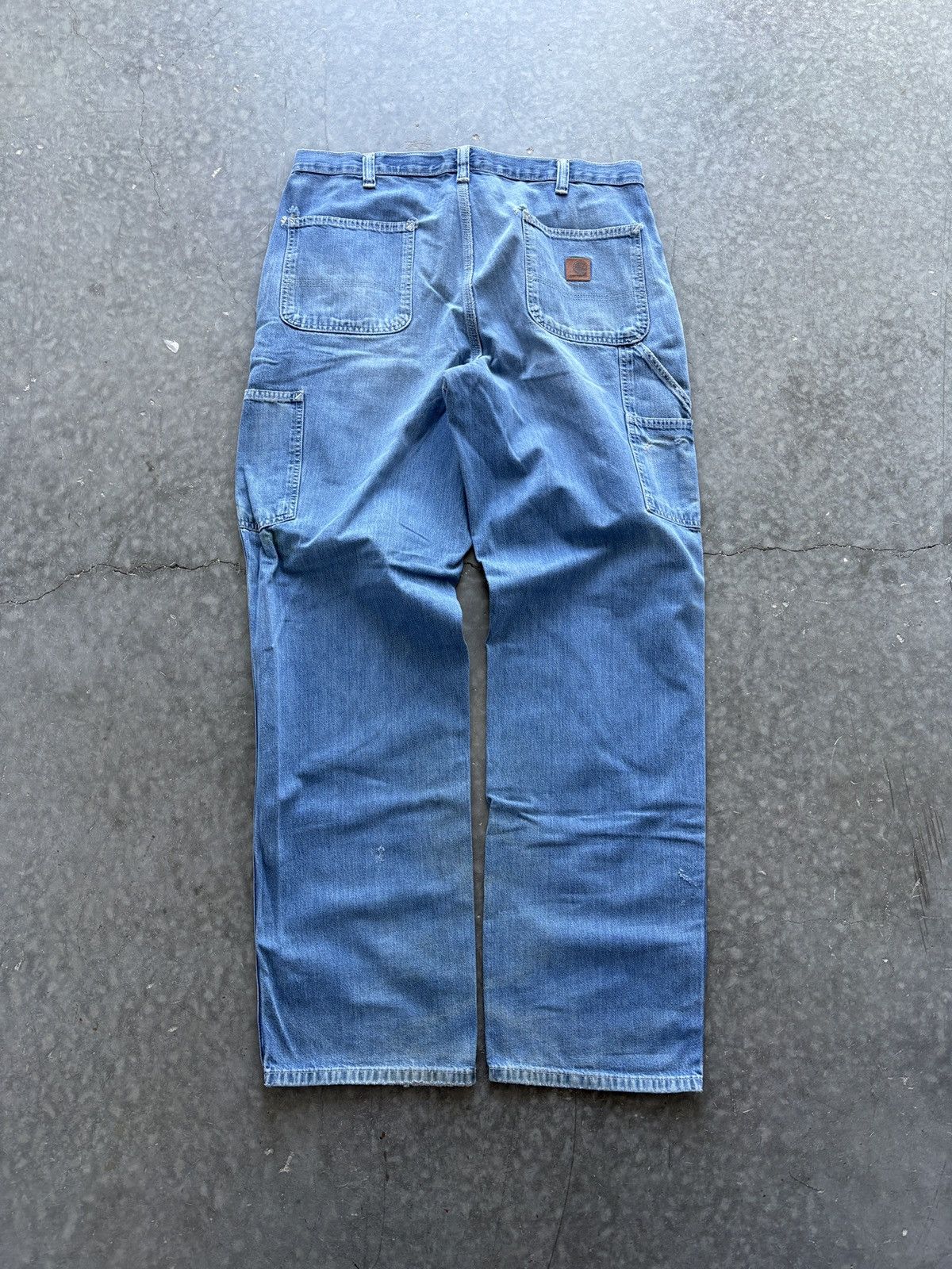 Carhartt Vintage Y2K Carhartt Carpenter Jeans 36x34 Thrashed Faded Size US 36 / EU 52 - 9 Thumbnail
