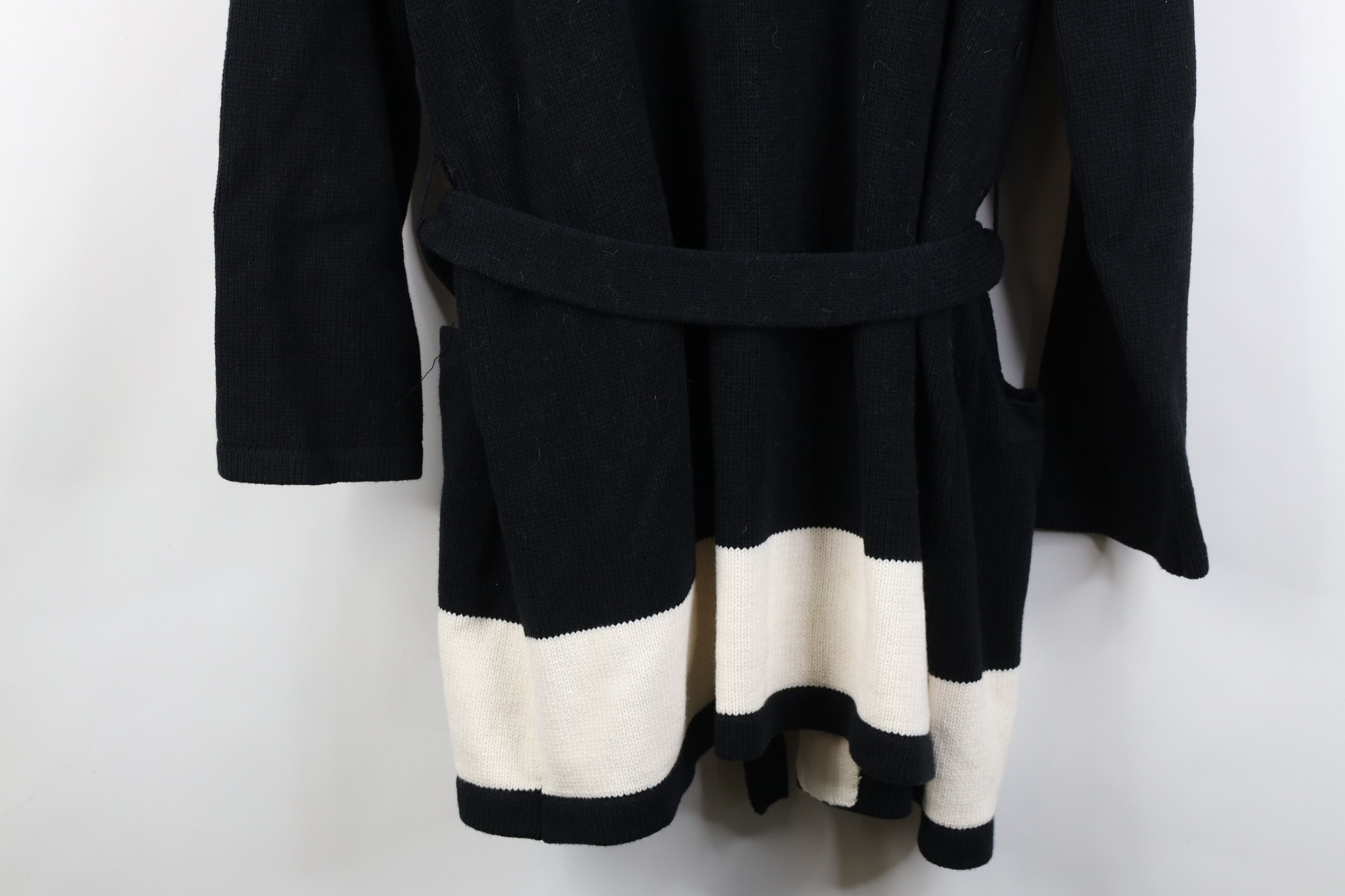Vintage Vintage 90s Streetwear Belted Shawl Knit Cardigan Sweater Size XXL / US 16-18 / IT 52-54 - 14 Thumbnail