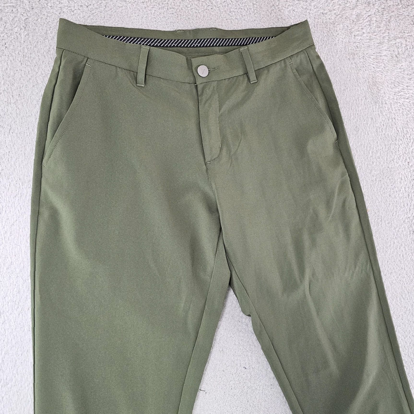 Vintage PRIMO Pants Mens 31 Green Golf Jogger Ankle Zip Stretch Polyester Spandex Size US 31 - 2 Thumbnail