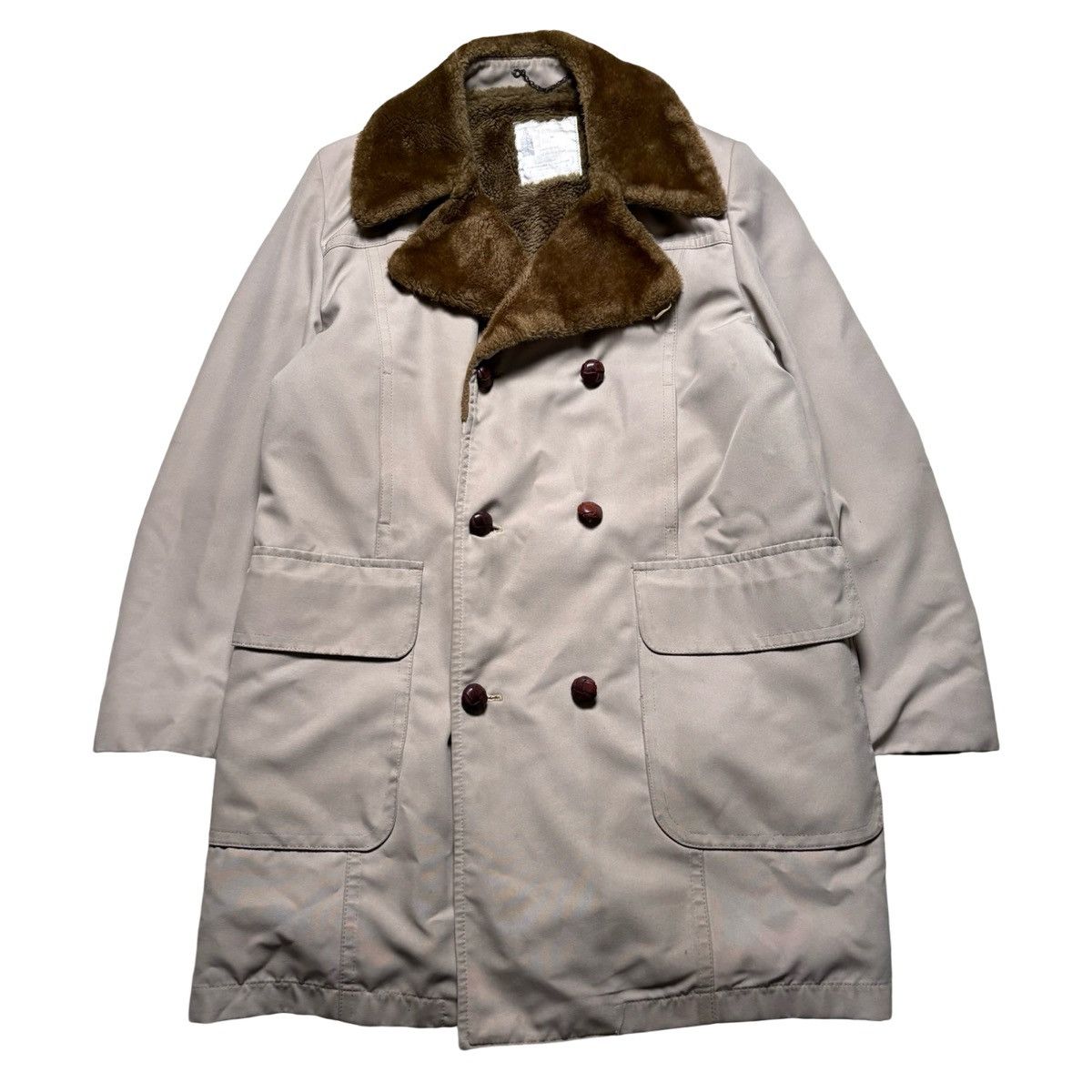 London Fog Vintage London Fog Sherpa Collar Trench Coat Size 40 Reg Size US L / EU 52-54 / 3 - 1 Thumbnail