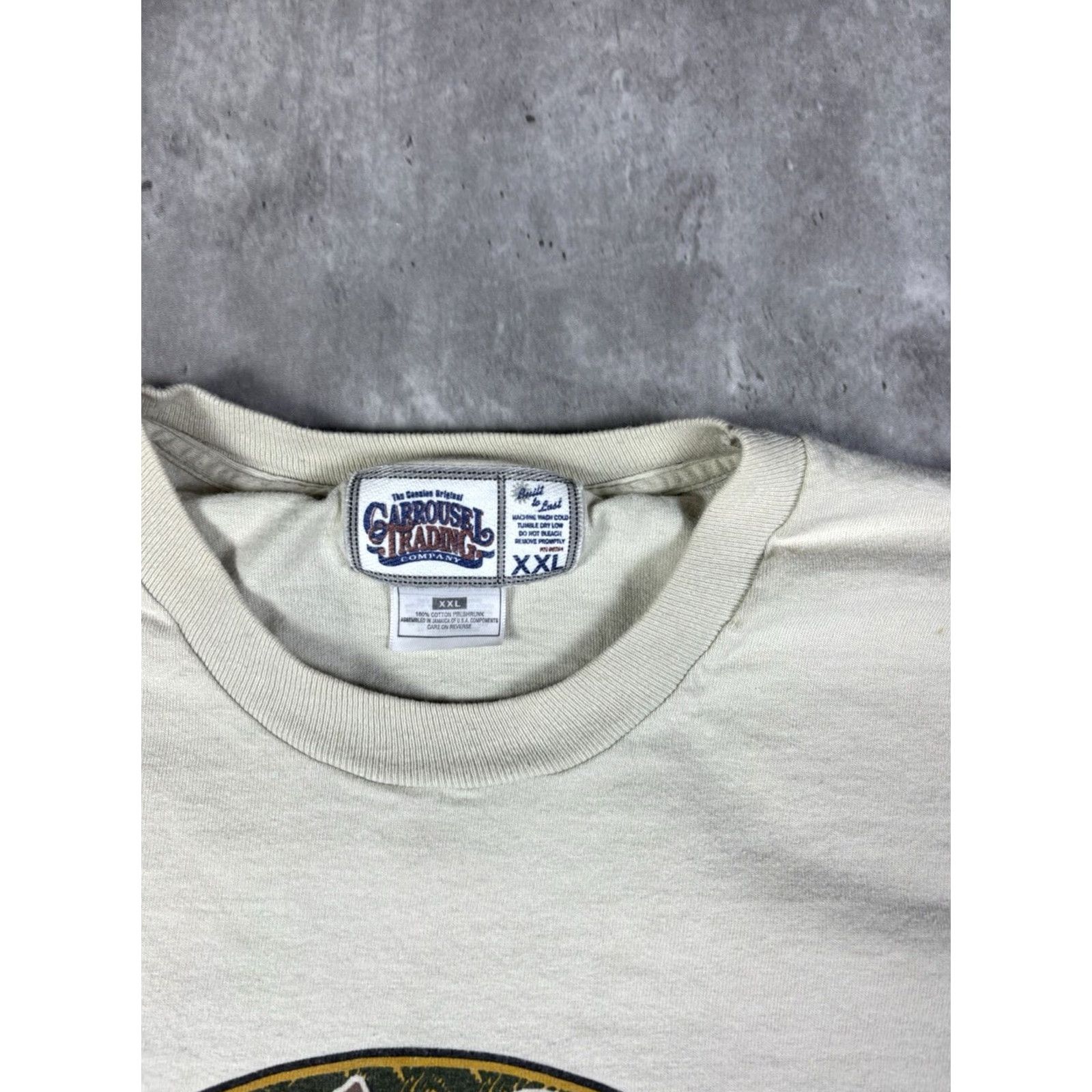 Vintage VINTAGE Bass 2XL T-Shirt Crew Neck Short Sleeve Graphic White 90s Fish Outdoor Mens Size US XXL / EU 58 / 5 - 7 Thumbnail