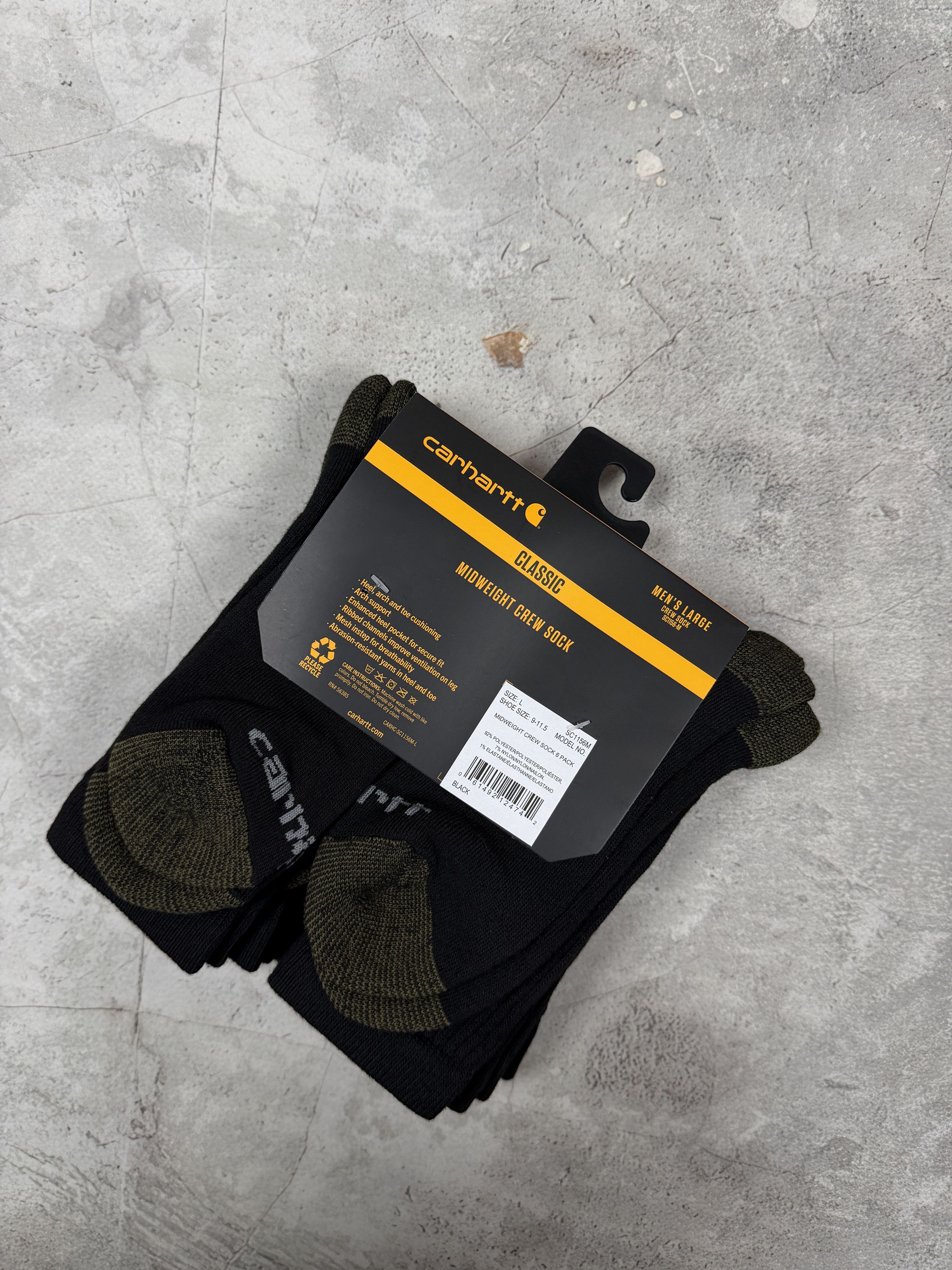 Carhartt Carhartt, US size 9–11.5, 6 pairs. Size ONE SIZE - 4 Thumbnail