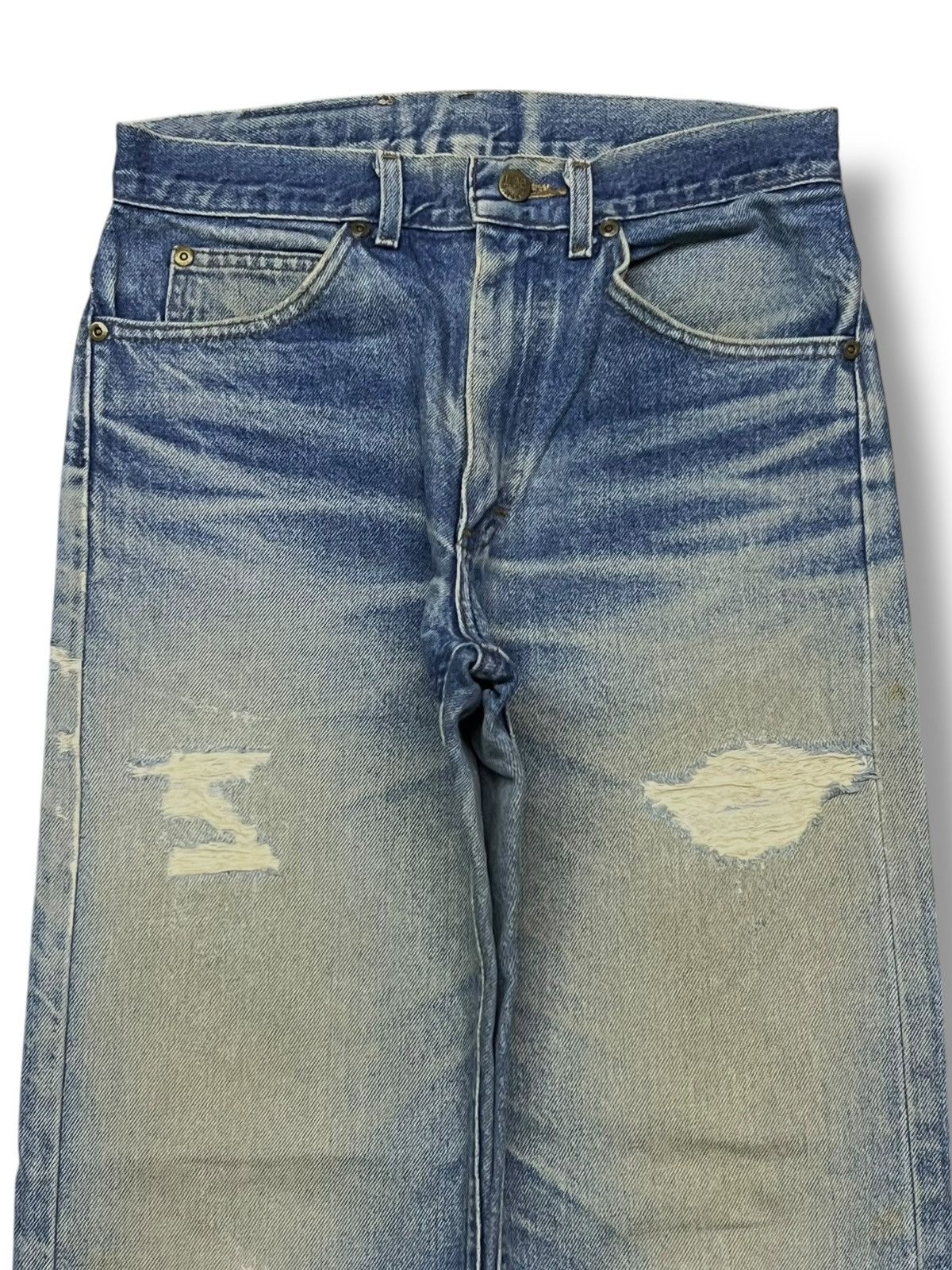 Lee Vintage 80s Lee Riders USA - Faded Wash, Distressed Denim Size US 28 / EU 44 - 4 Thumbnail