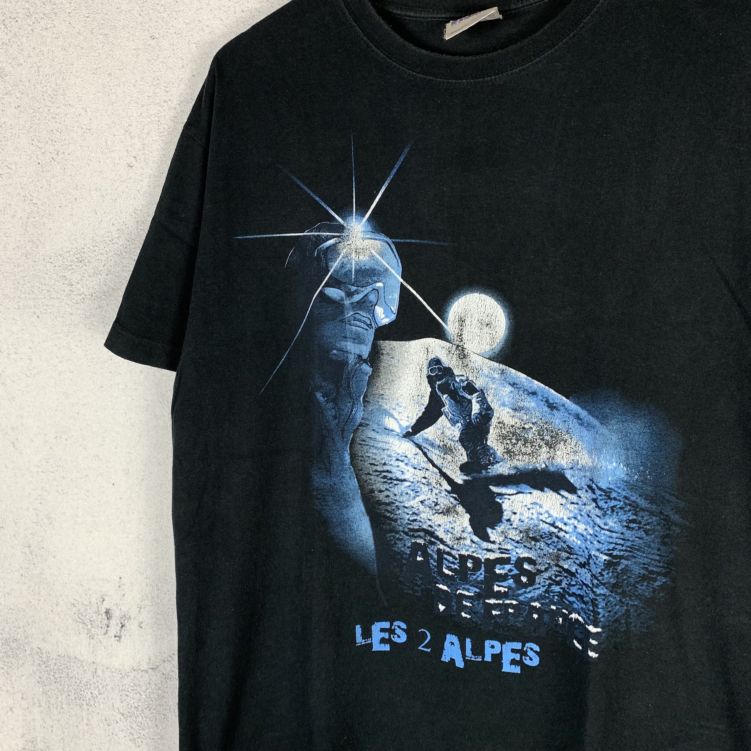 Vintage Vintage Les 2 Alpes Tshirt Size US XL / EU 56 / 4 - 2 Thumbnail