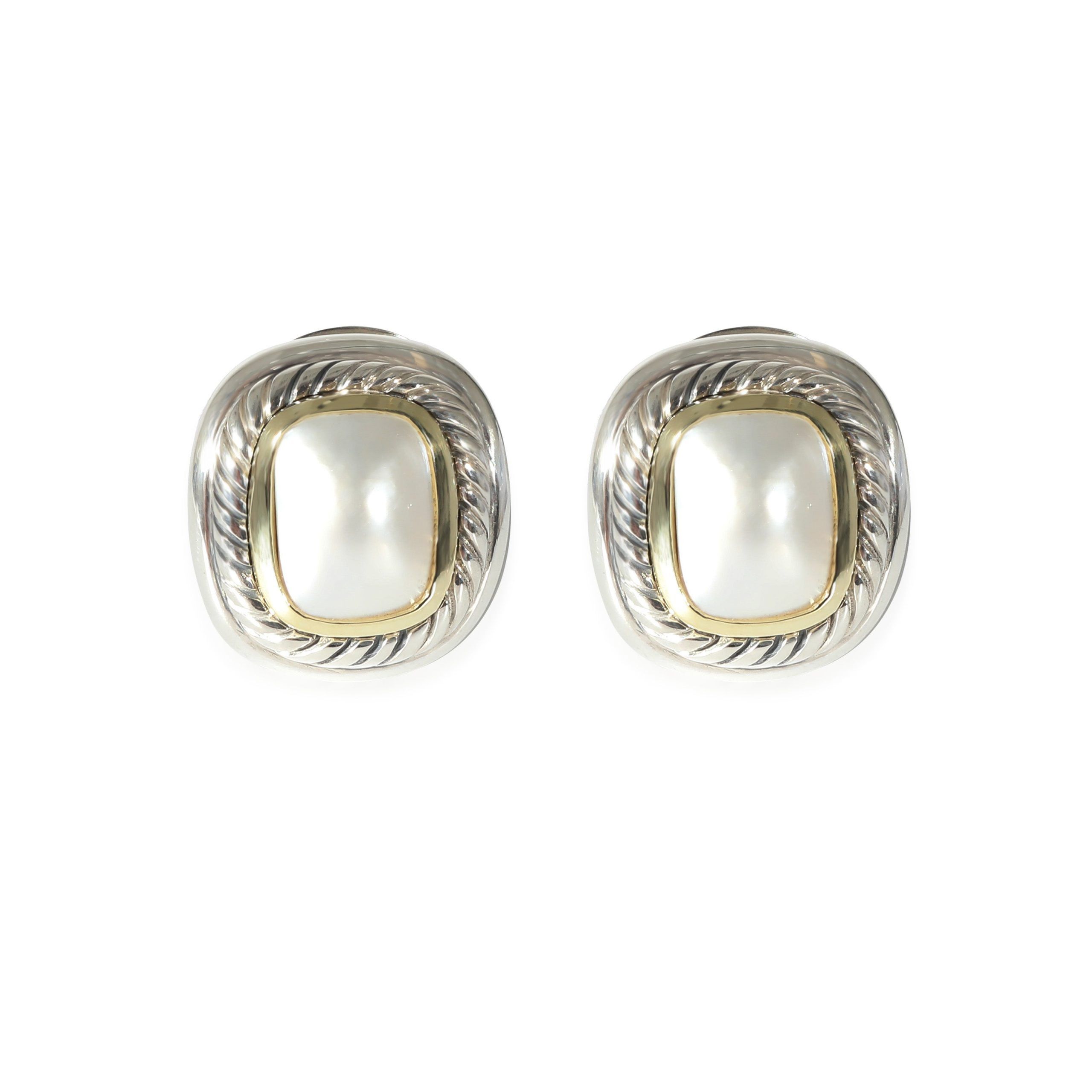 David Yurman David Yurman Albion Mabe Pearl Earrings in 14k Yellow Gold/Sterling Silver Size ONE SIZE - 1 Thumbnail