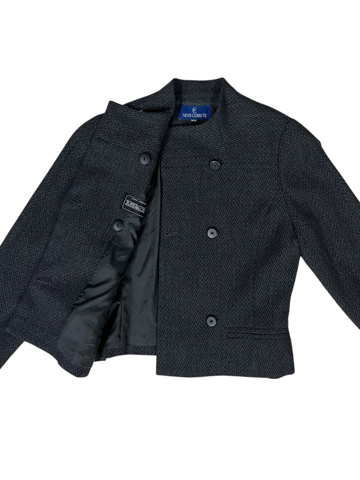 Cerruti 1881 × Vintage Nino Cerruti Made in Japan Double Breasted Twill Jacket Size S / US 4 / IT 40 - 7 Thumbnail