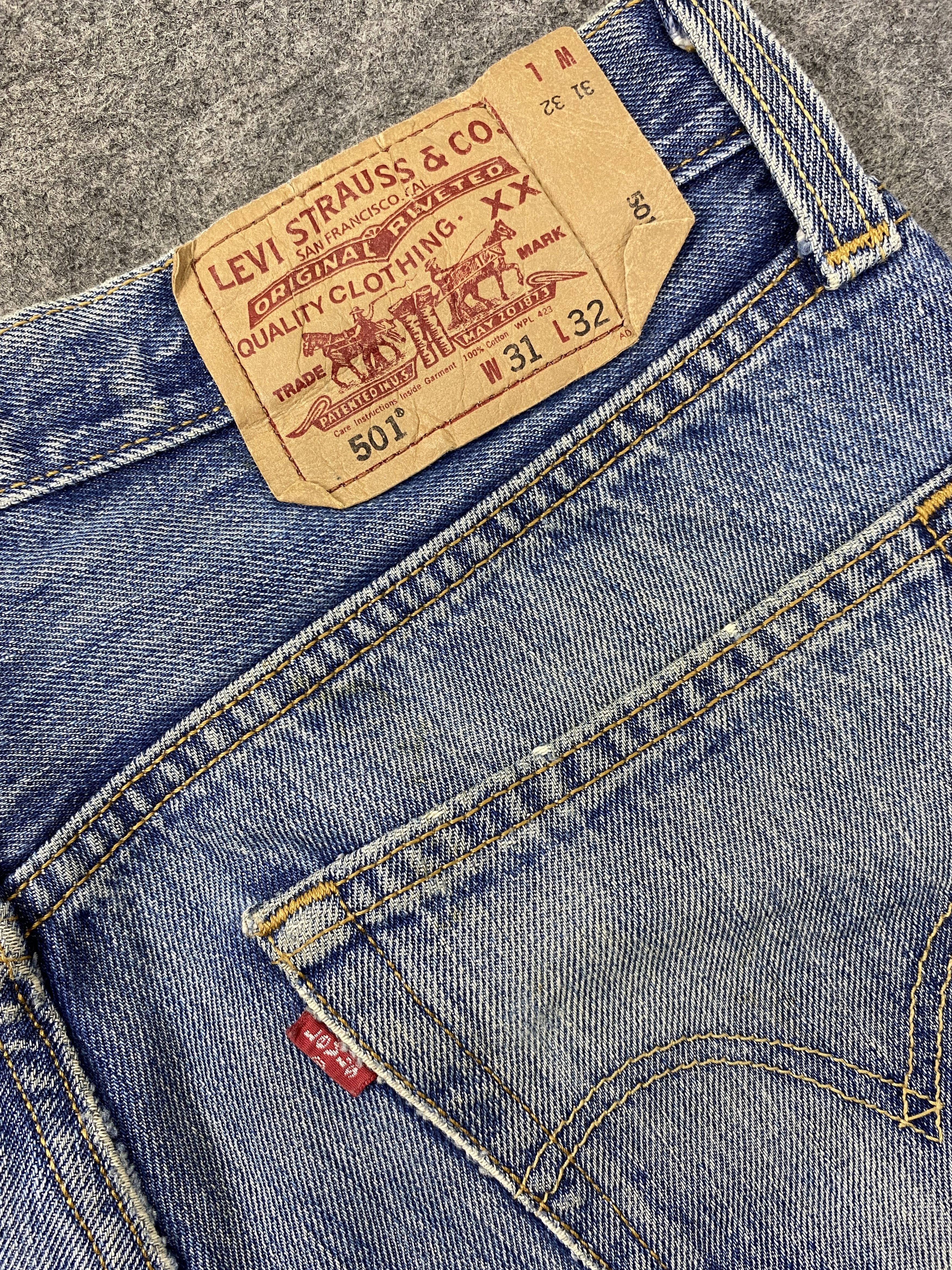 Levi's Distressed Blue Vintage Levi's 501 32x30.5 Denim JN2395 Size US 32 / EU 48 - 15 Thumbnail