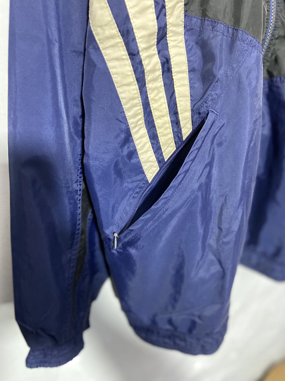 Adidas × Vintage Vintage 90s Adidas Light Jacket Blue Size US XXL / EU 58 / 5 - 8 Thumbnail