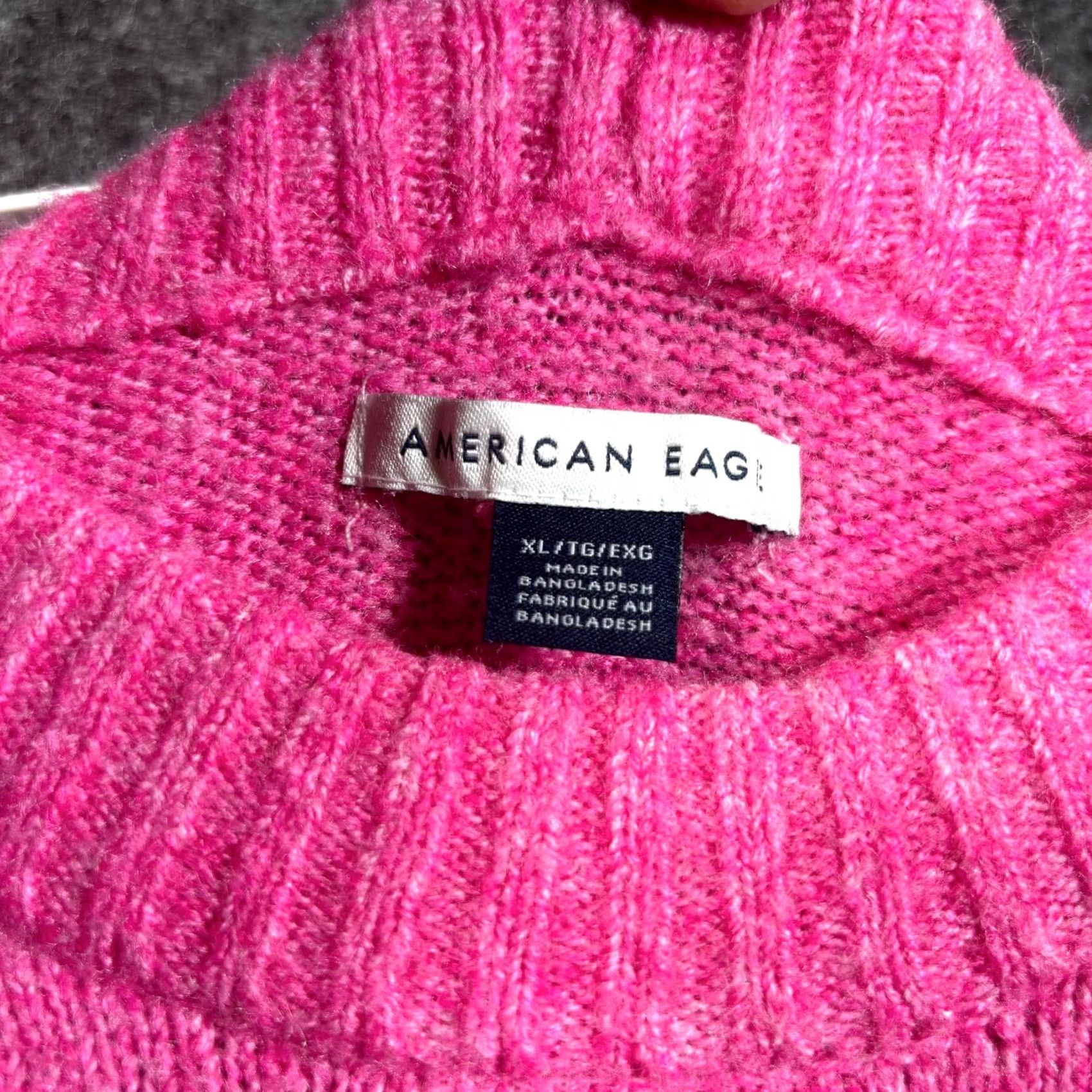 American Eagle Outfitters American Eagle Outfitters Sweater Womens XL Pink Polyester Winter Preppy Stretch Size XL / US 12-14 / IT 48-50 - 2 Thumbnail