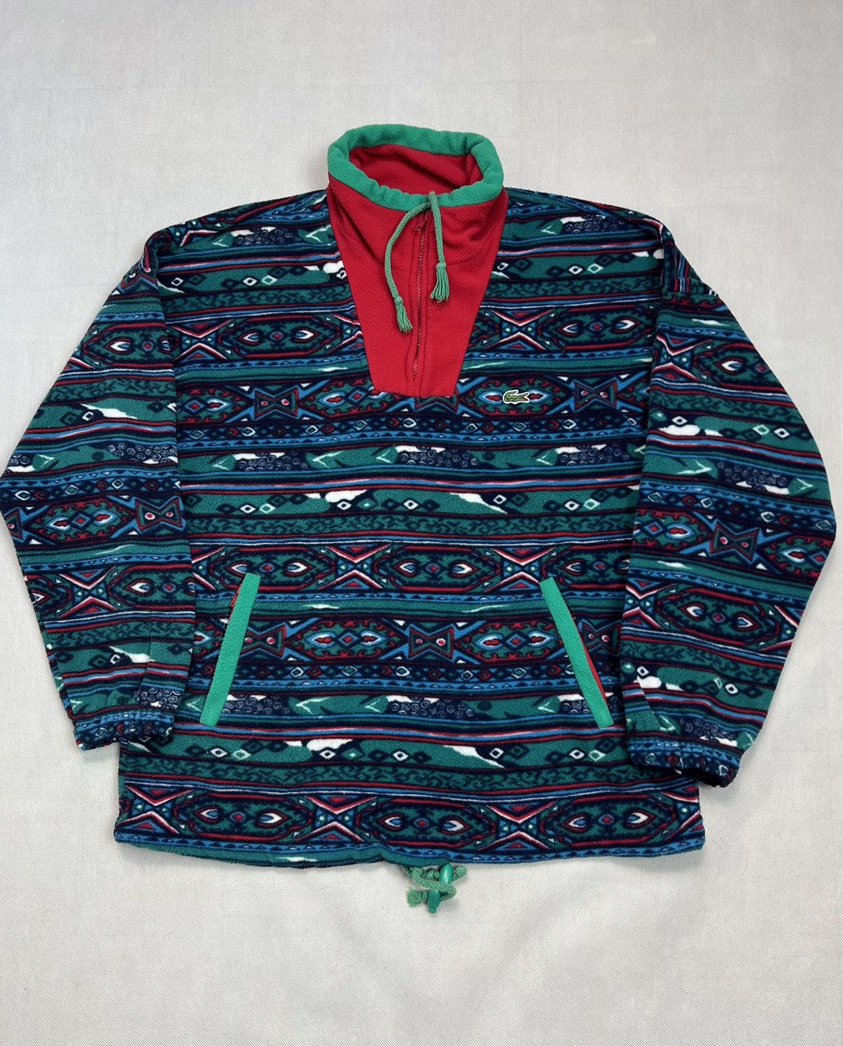 Lacoste × Vintage Fleece Jacket Lacoste Synchilla vintage polar patterns Size US XXL / EU 58 / 5 - 2 Thumbnail