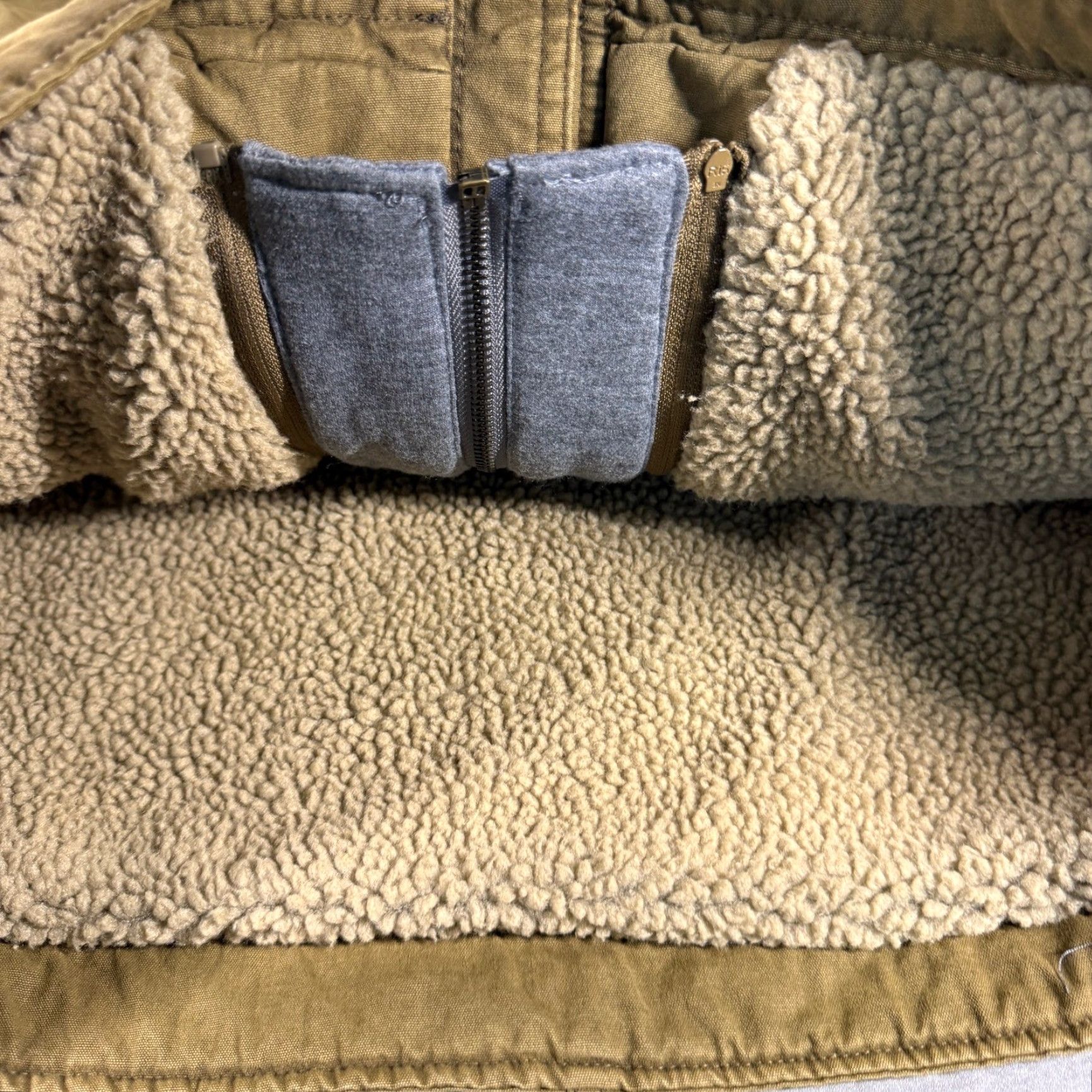 Levi's Levi's Military Jacket Hooded Lined Insulated Sherpa Canvas Mid-Length Beig e Brown M Adult Mens Jacket Size US M / EU 48-50 / 2 - 7 Thumbnail