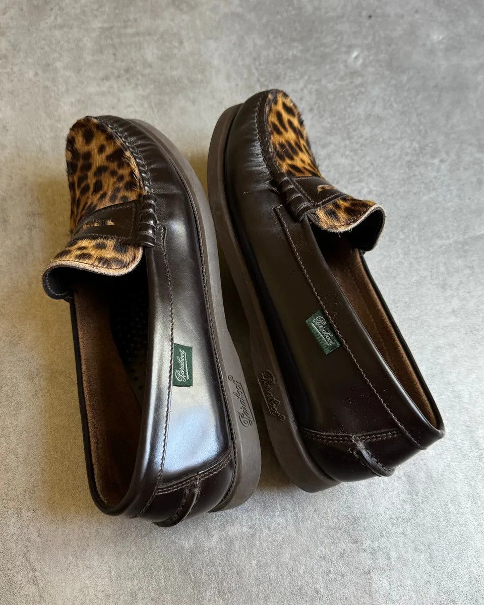 Designer × Paraboot × Vintage Paraboot Leopard Leather Mocassin Size US 5.5 / IT 35.5 - 2 Thumbnail