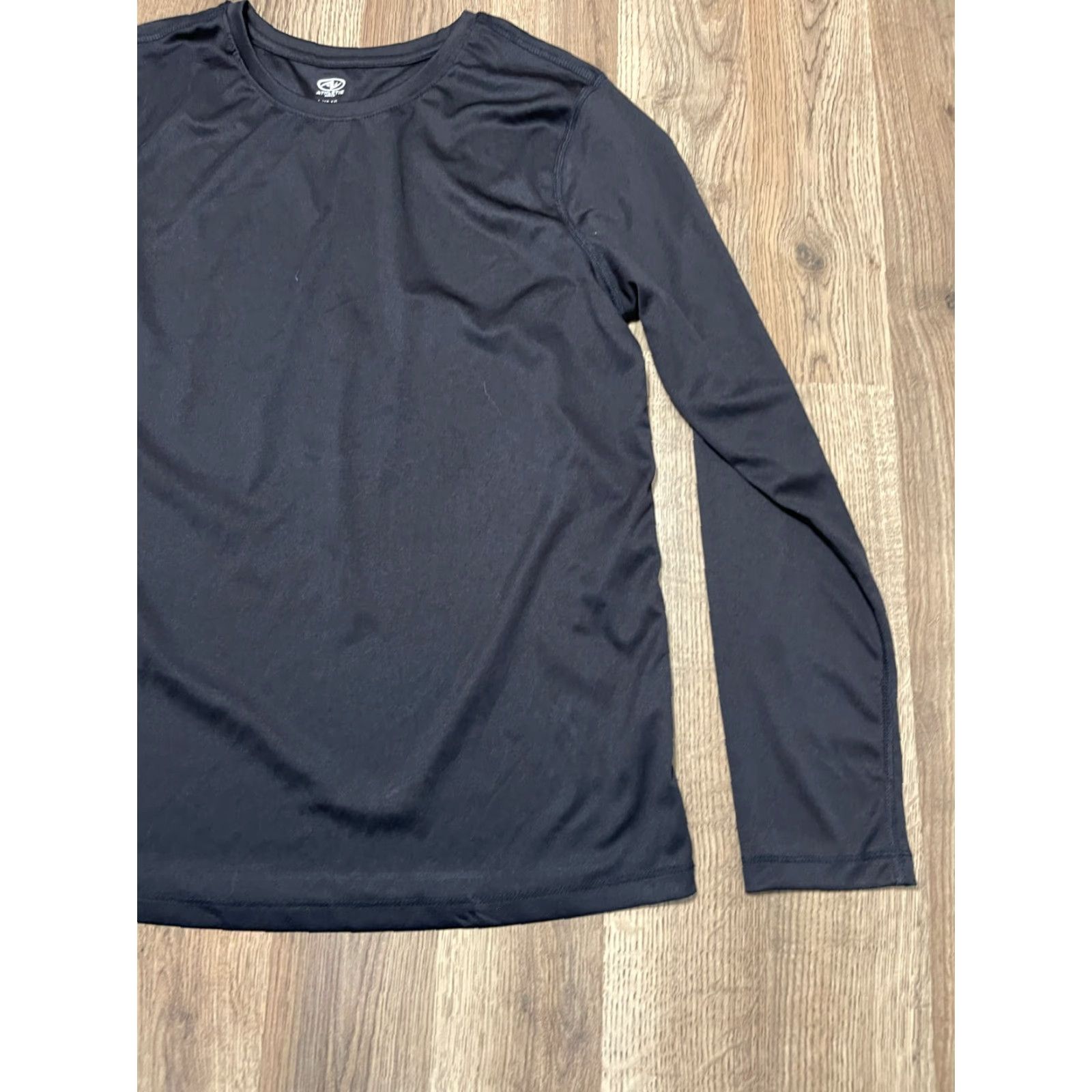 Athletic Works Athletic Works Shirt Womens Large Black Long Sleeve Crew Neck Shirt Size L / US 10 / IT 46 - 4 Thumbnail