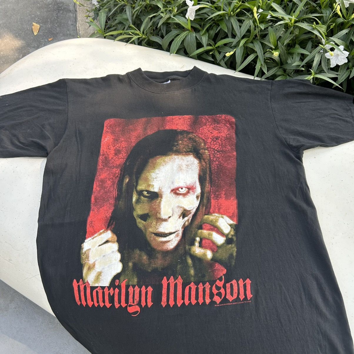 Band Tees Marilyn Manson Y2K Vintage Size US L / EU 52-54 / 3 - 3 Thumbnail