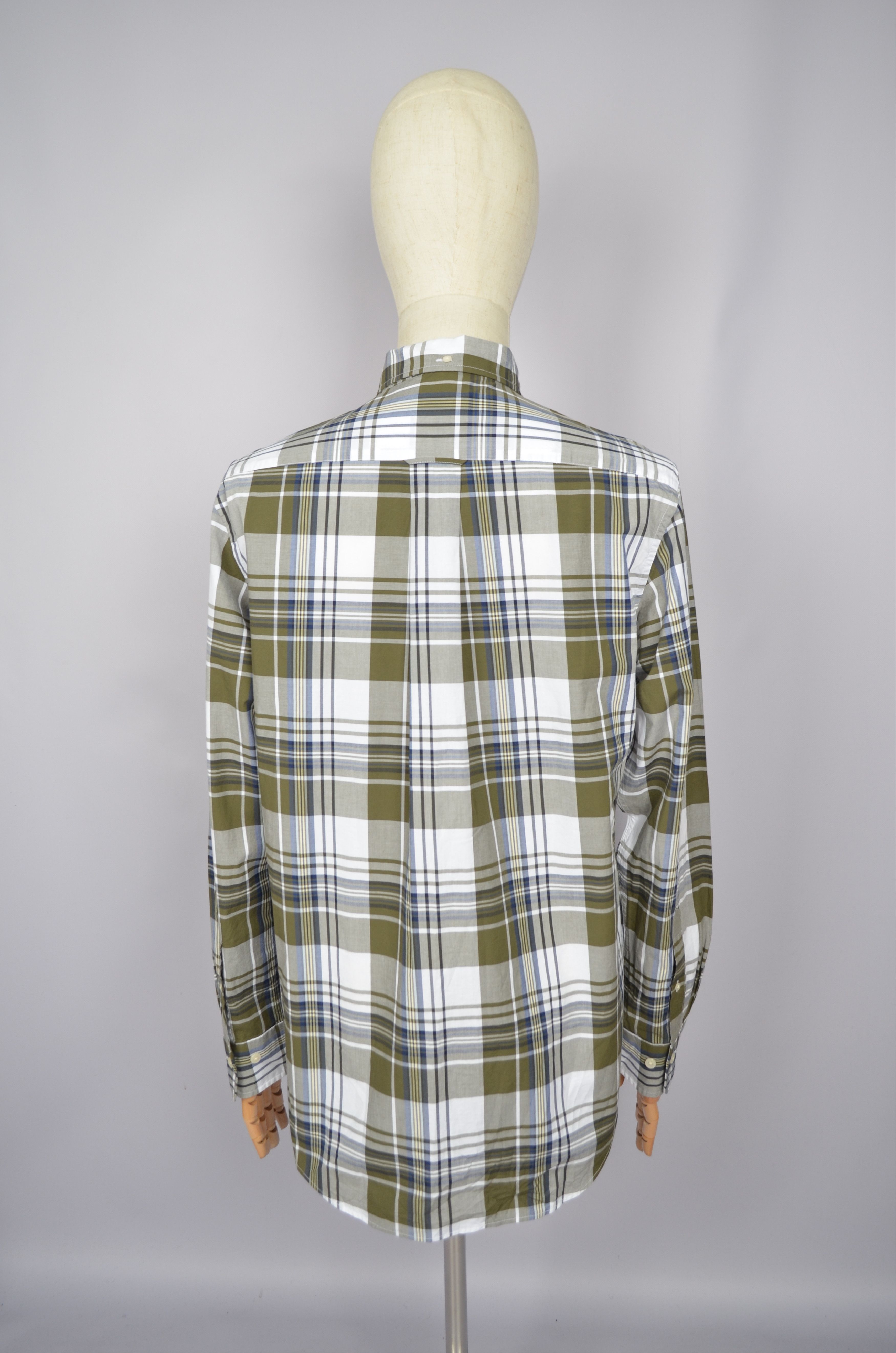 Designer × Gant GANT White Green Check Poplin Shirt Regular Size M Size US M / EU 48-50 / 2 - 6 Thumbnail