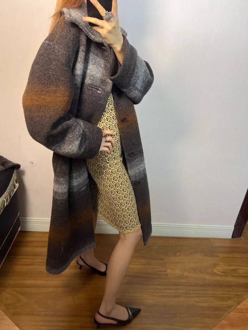 Issey Miyake Issey Miyake Gradient wool coat Size L / US 10 / IT 46 - 6 Thumbnail