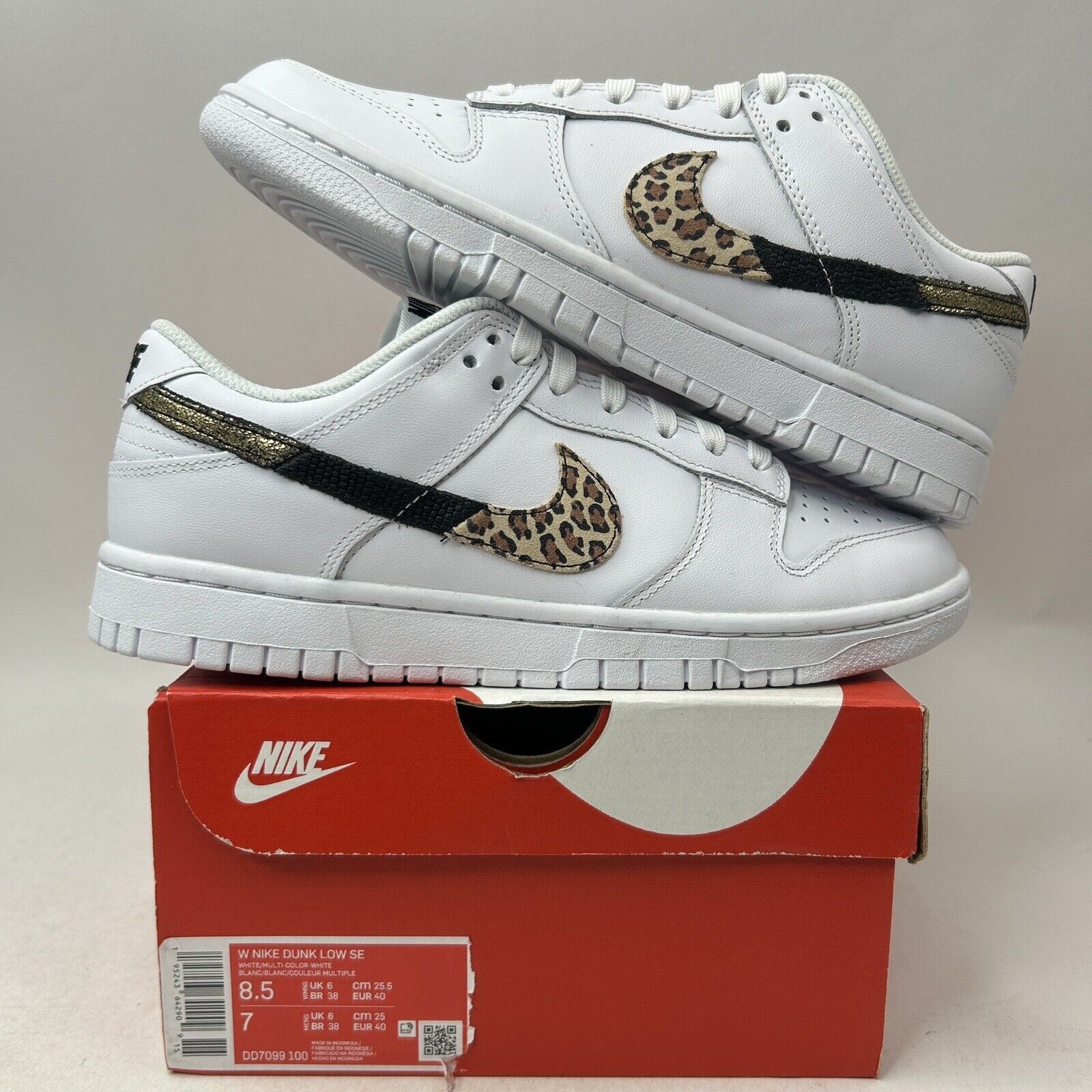 Nike Nike Dunk Low SE WMNS “Primal White Leopard” 2024 Size US 8.5 / IT 38.5 - 1 Thumbnail