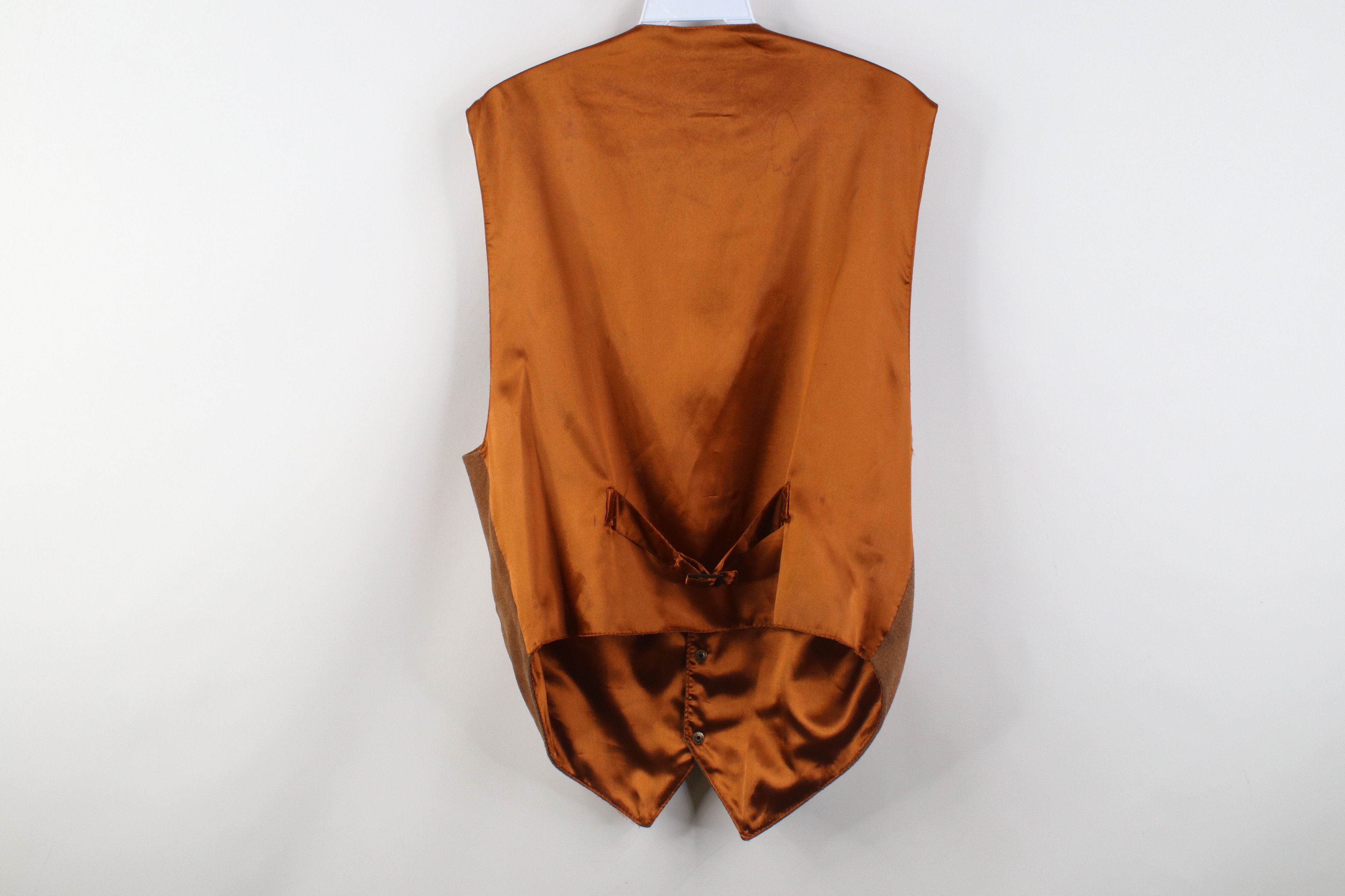 Vintage Vintage 90s Streetwear Back Suede Leather Vest Jacket Brown Size US M / EU 48-50 / 2 - 14 Thumbnail