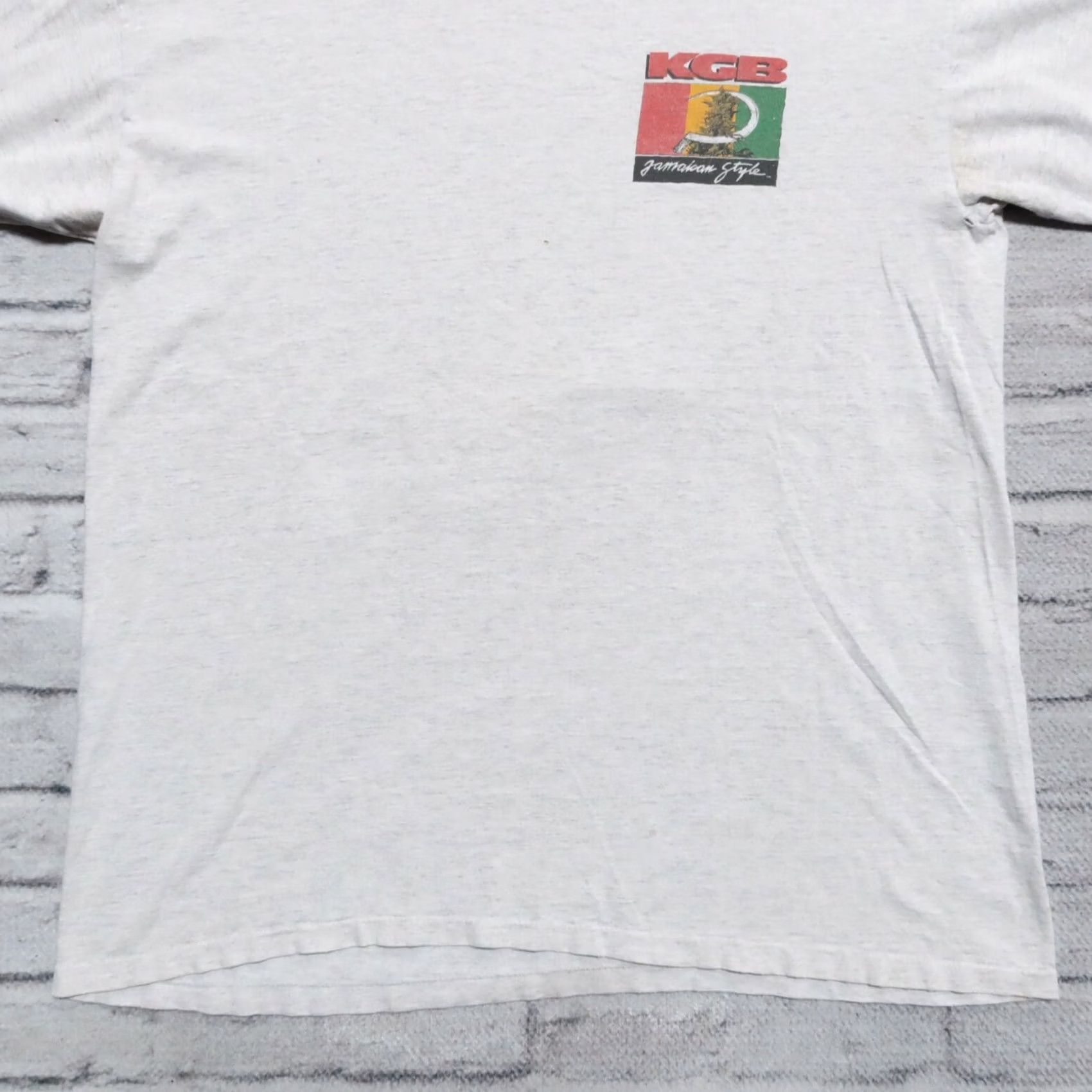 Vintage VINTAGE KGB Jamaican Style Tshirt X-Large Heather Grey Mens 90s Raglan? Size US XL / EU 56 / 4 - 4 Thumbnail