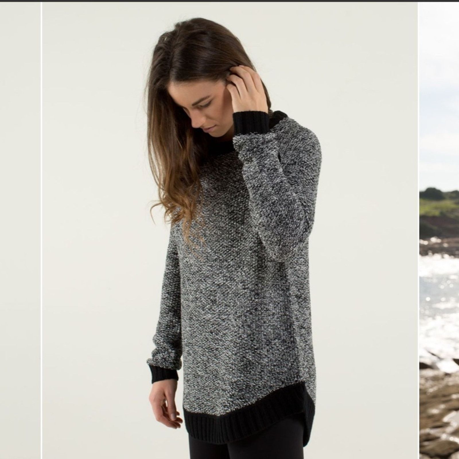 Lululemon Lululemon Passage Sweater – Black/Angel Wing – Size 8 – EUC Size M / US 6-8 / IT 42-44 - 3 Thumbnail