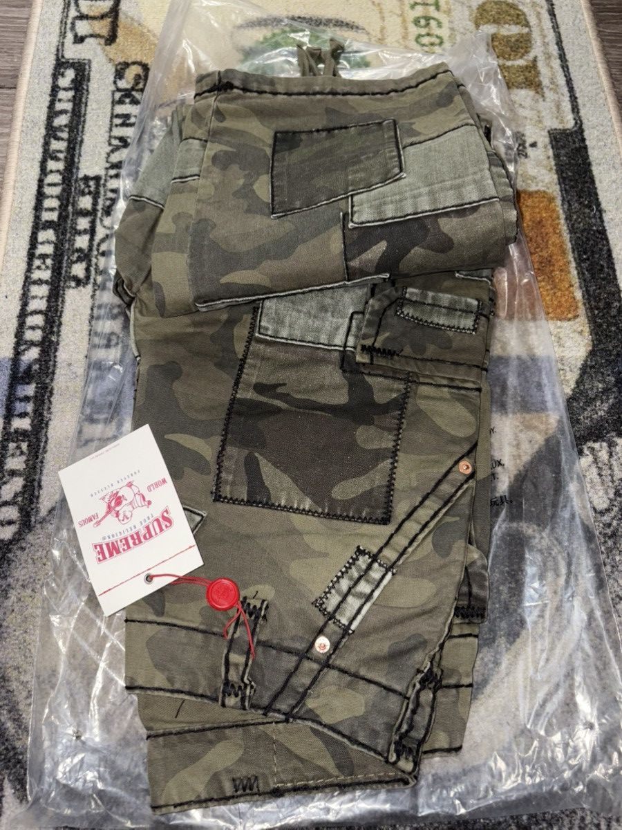 Supreme × True Religion Supreme True Religion Patchwork Cargo Pant Olive Camo Size US 30 / EU 46 - 4 Thumbnail